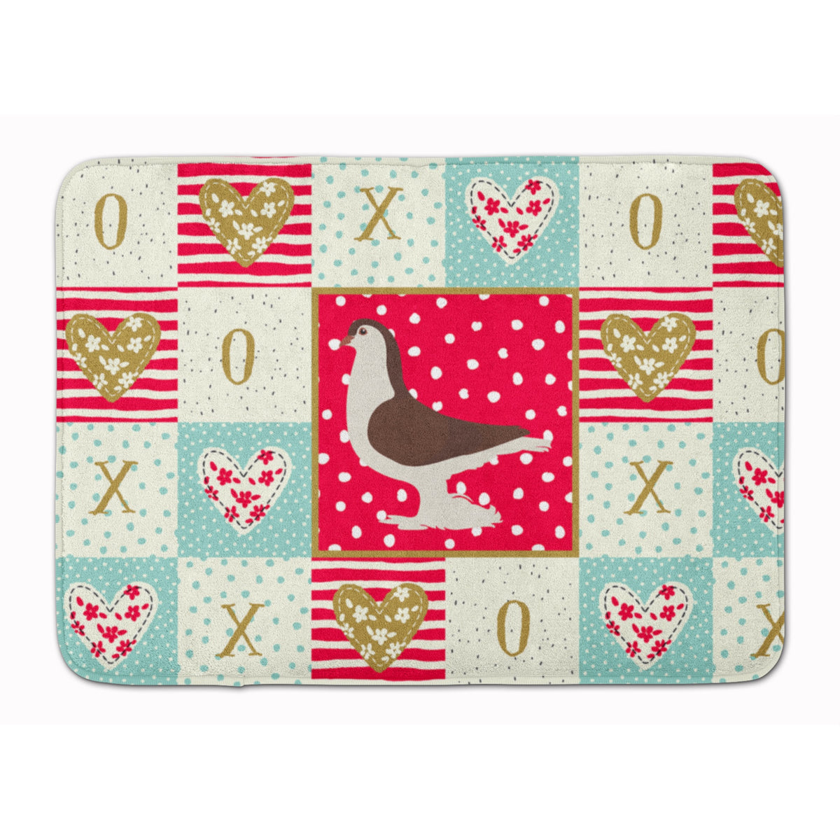 Large Pigeon Love Machine Washable Memory Foam Mat