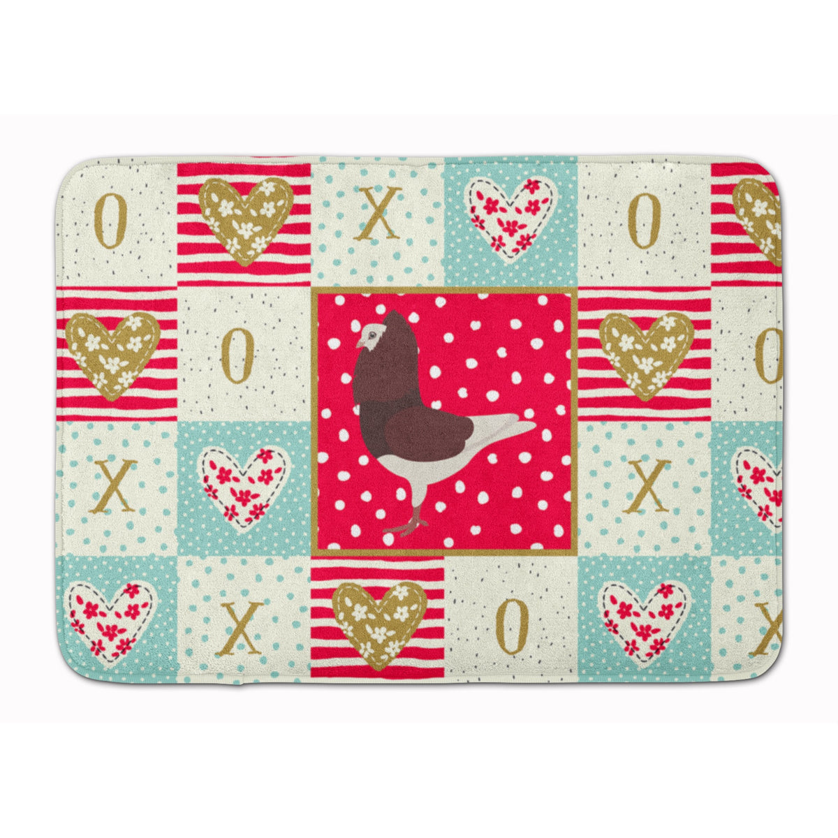 Capuchin Red Pigeon Love Machine Washable Memory Foam Mat