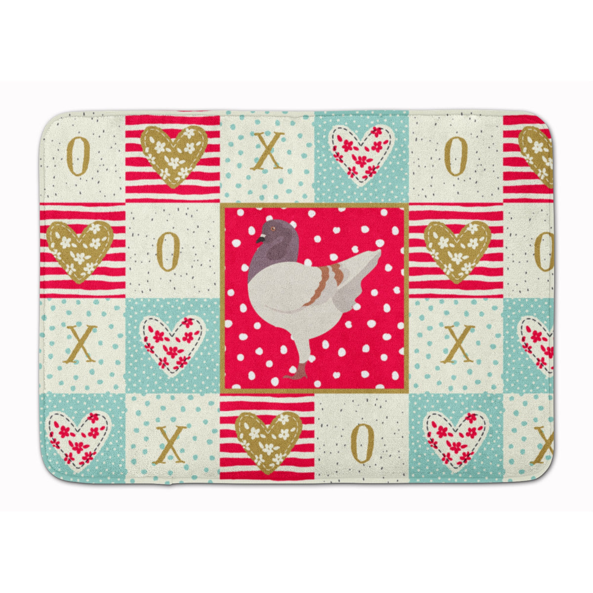 German Modena Pigeon Love Machine Washable Memory Foam Mat