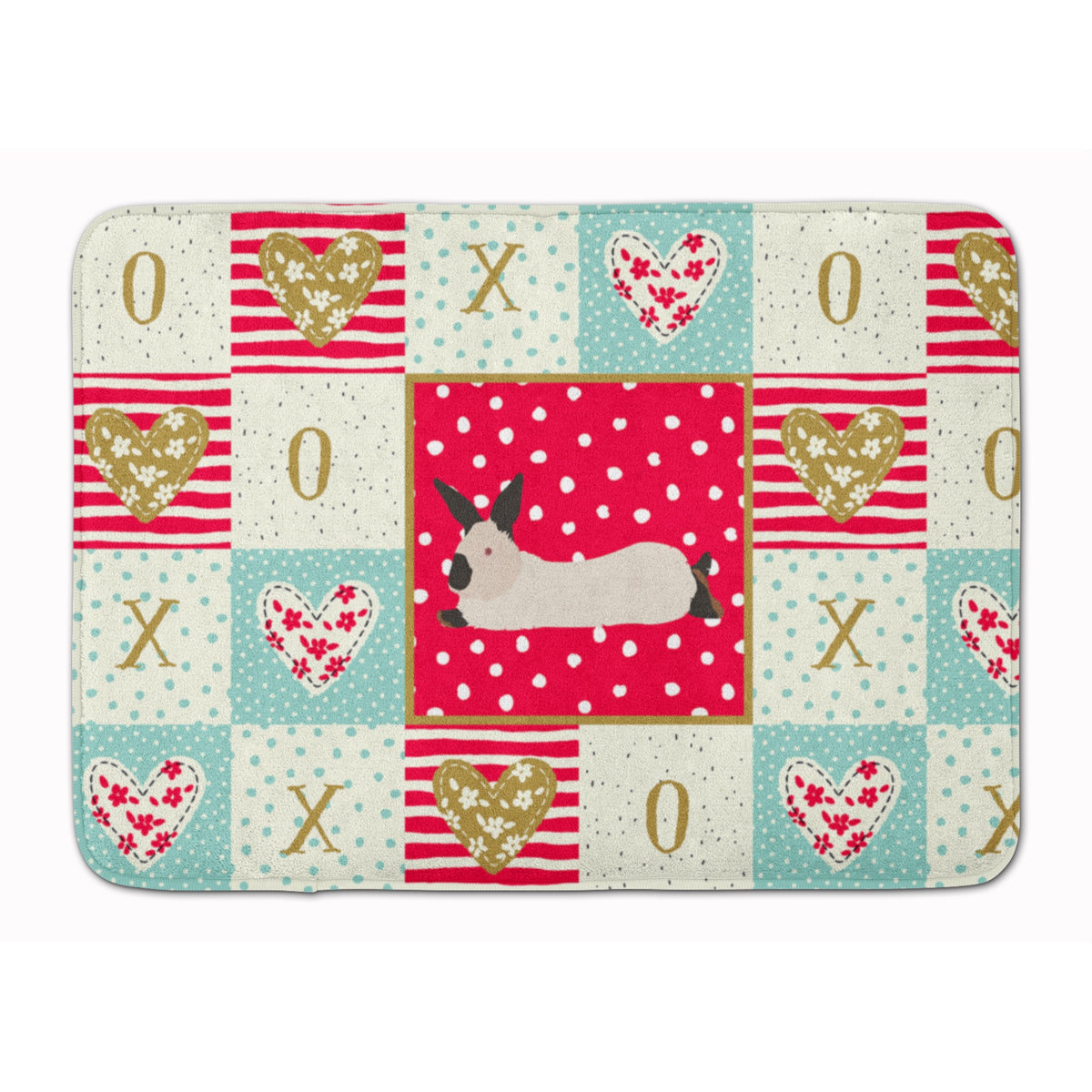 California White Rabbit Love Machine Washable Memory Foam Mat
