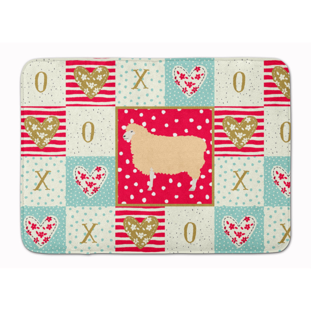 English Leicester Longwool Sheep Love Machine Washable Memory Foam Mat