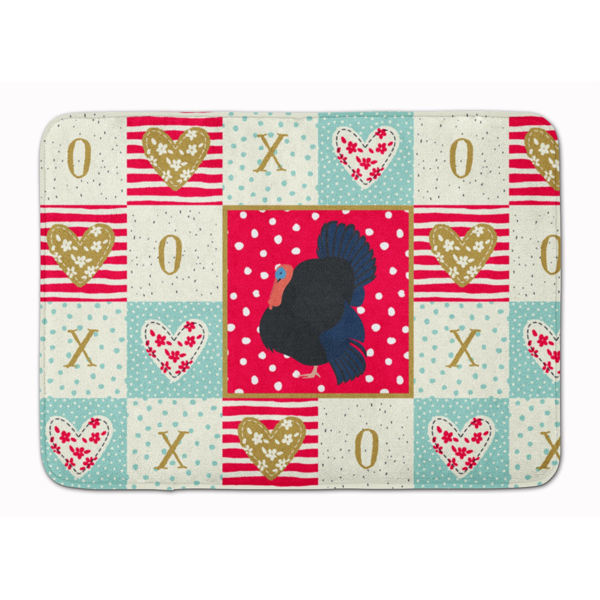Norfolk Black Turkey Love Machine Washable Memory Foam Mat