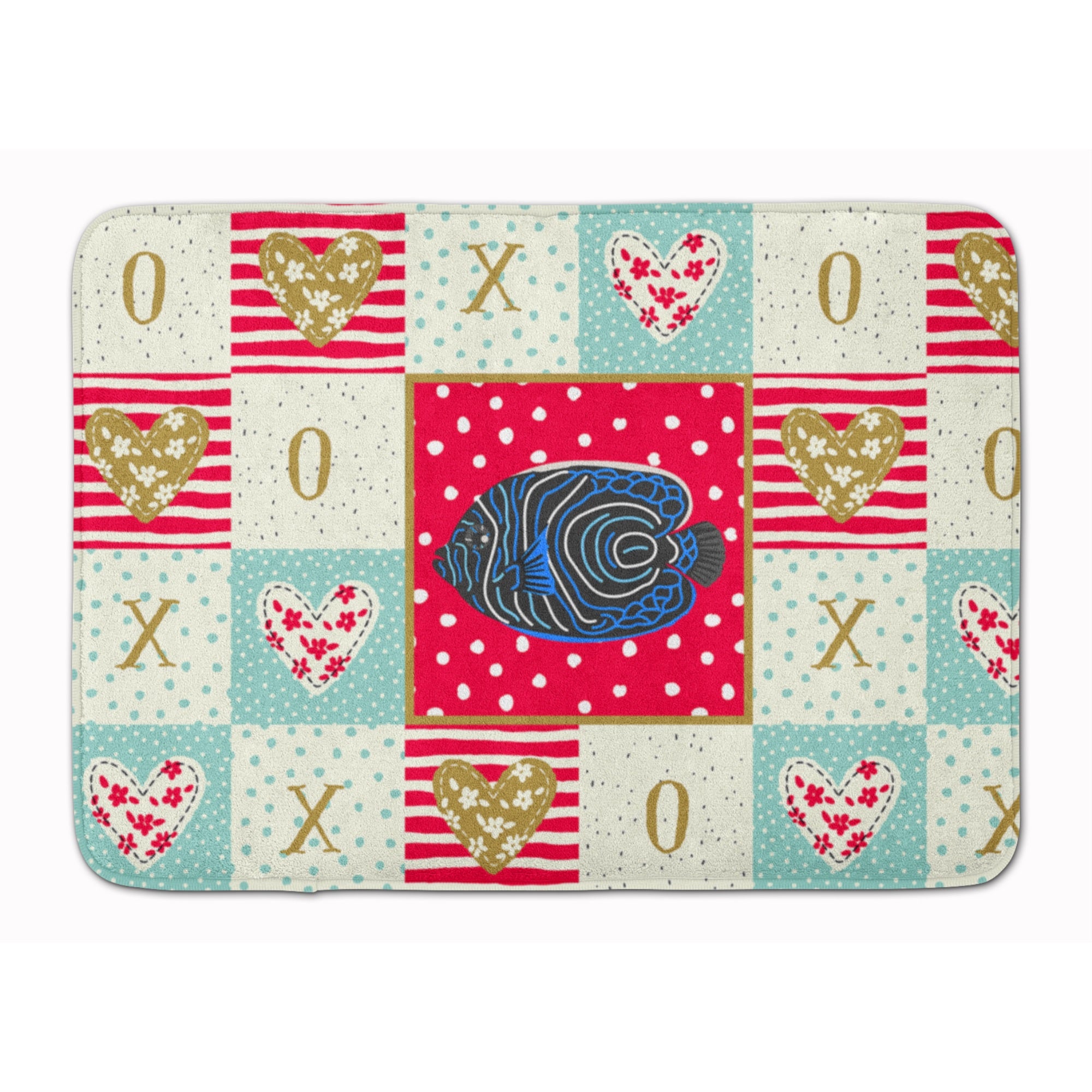 Emperor Angelfish Love Machine Washable Memory Foam Mat