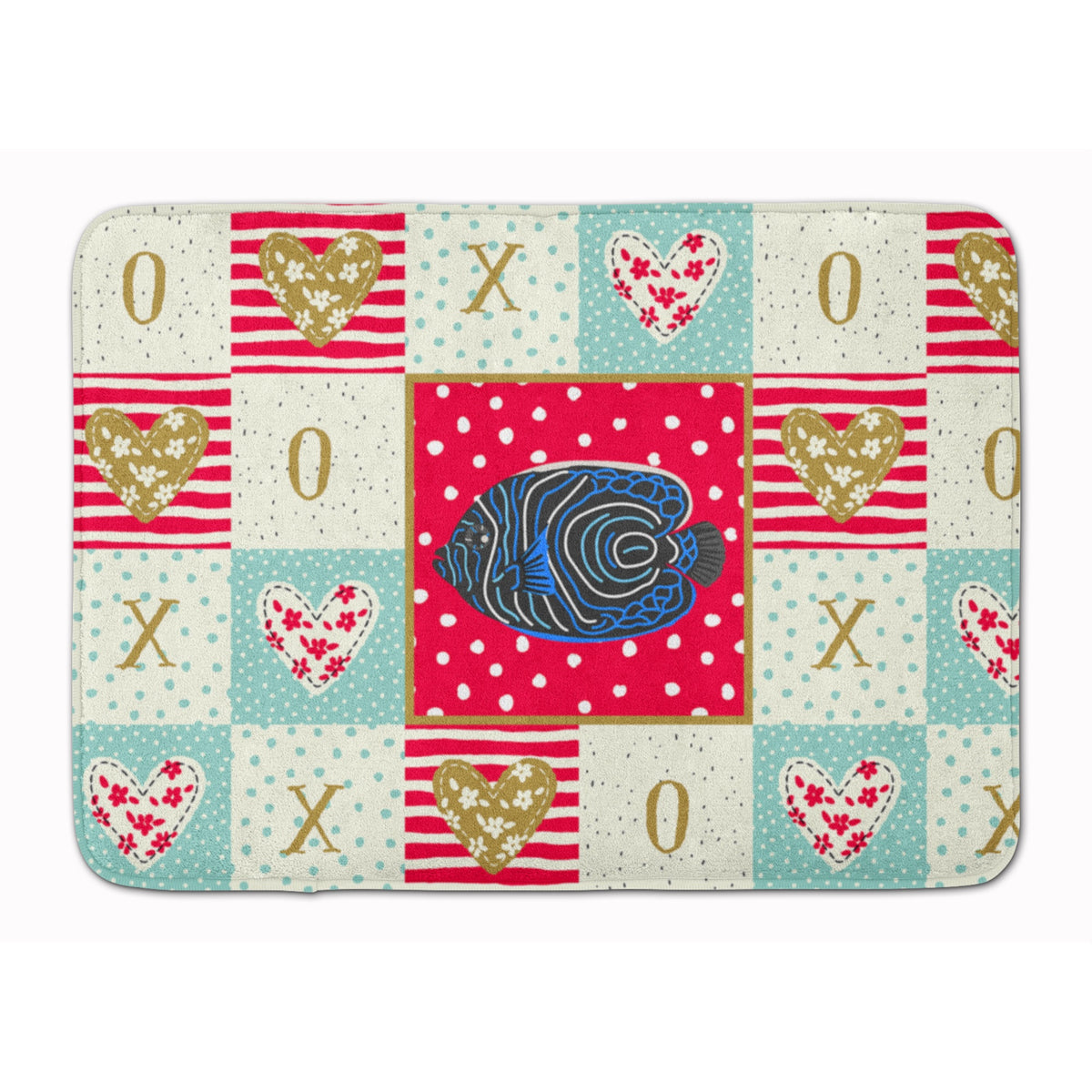 Emperor Angelfish Love Machine Washable Memory Foam Mat