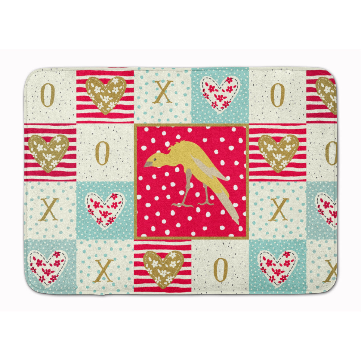 Belgian Hunchback Canary Love Machine Washable Memory Foam Mat