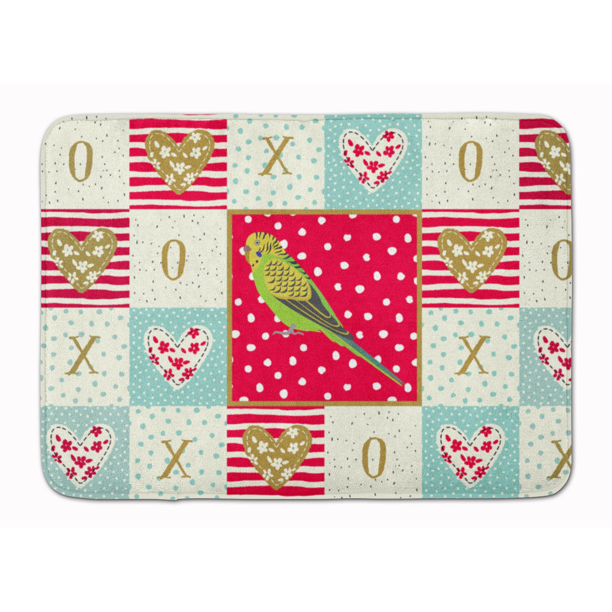 Budgerigar Love Machine Washable Memory Foam Mat