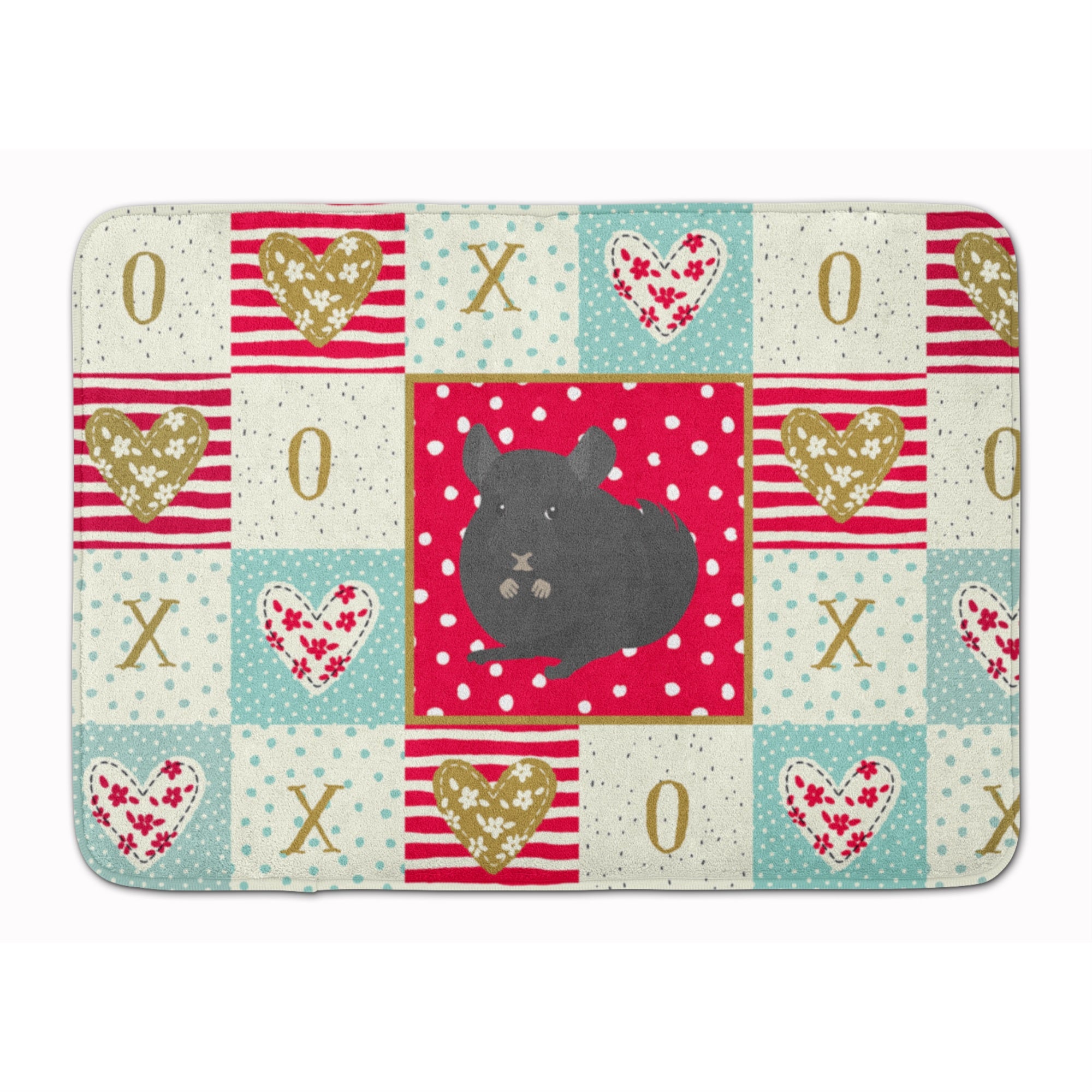 Charcoal Chinchilla Love Machine Washable Memory Foam Mat