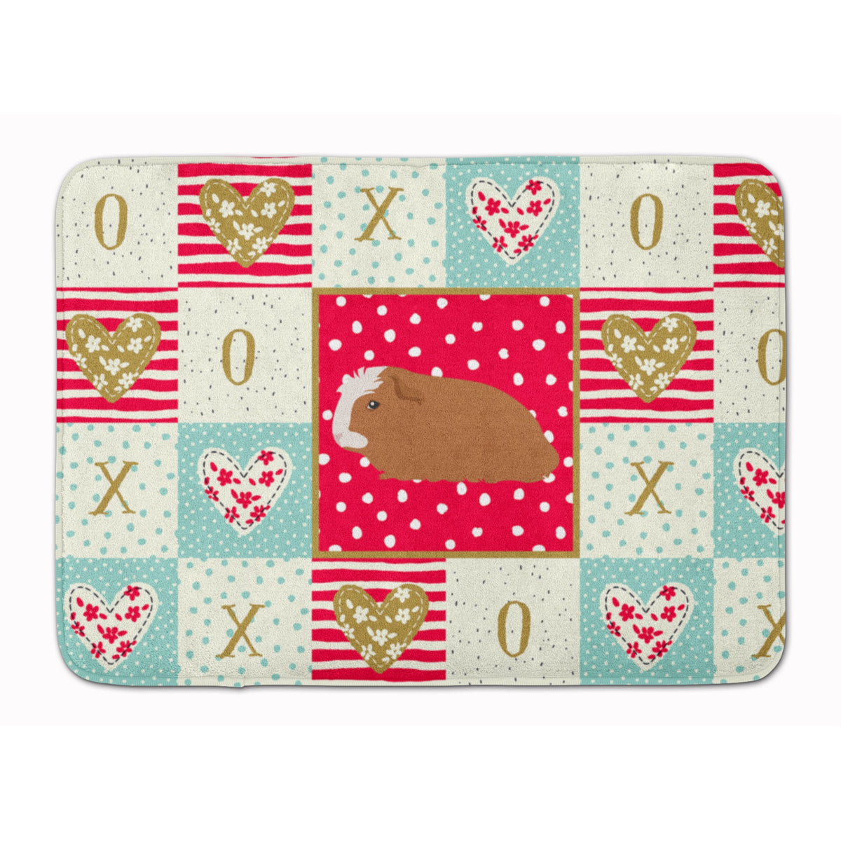 Crested Guinea Pig Love Machine Washable Memory Foam Mat