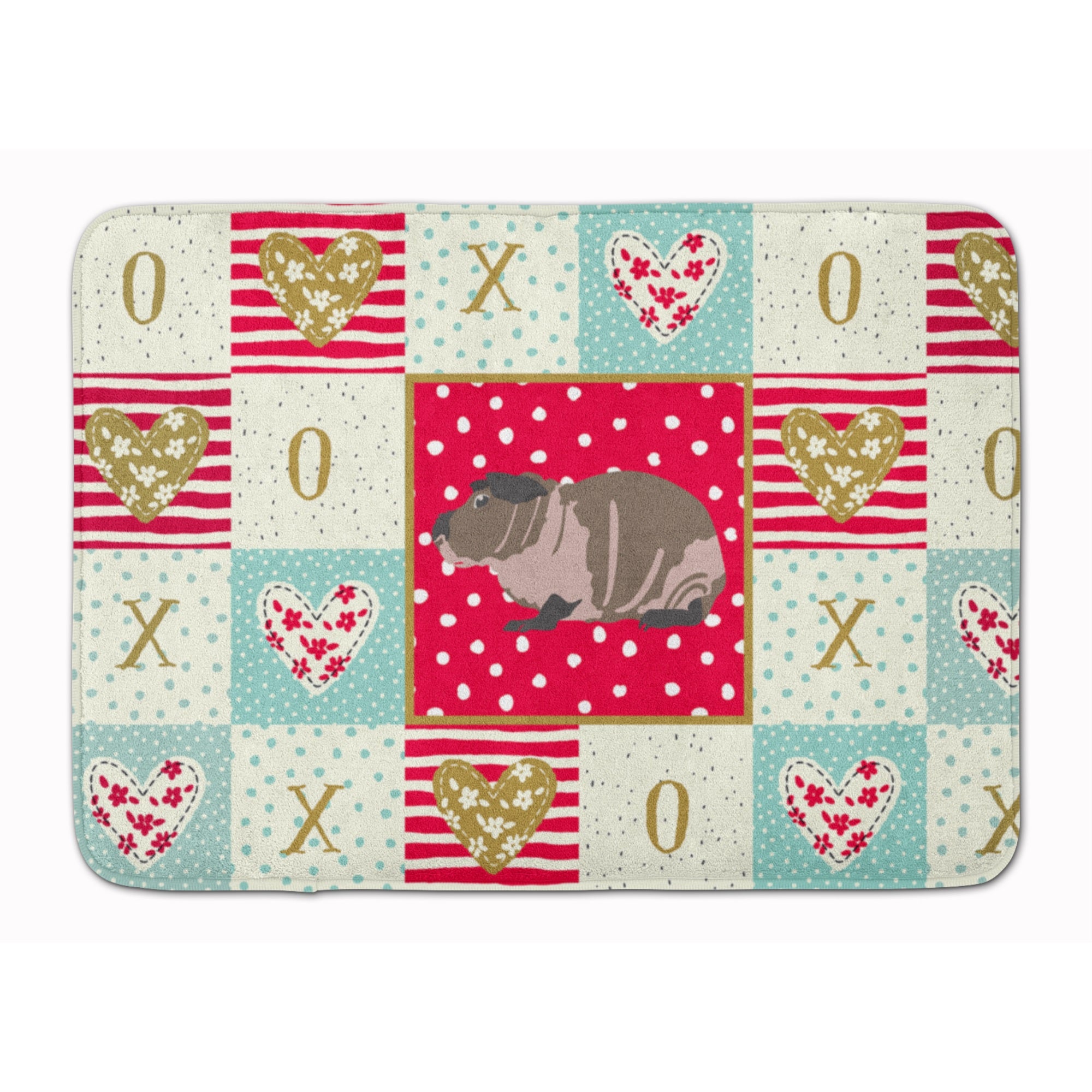Skinny Guinea Pig Love Machine Washable Memory Foam Mat
