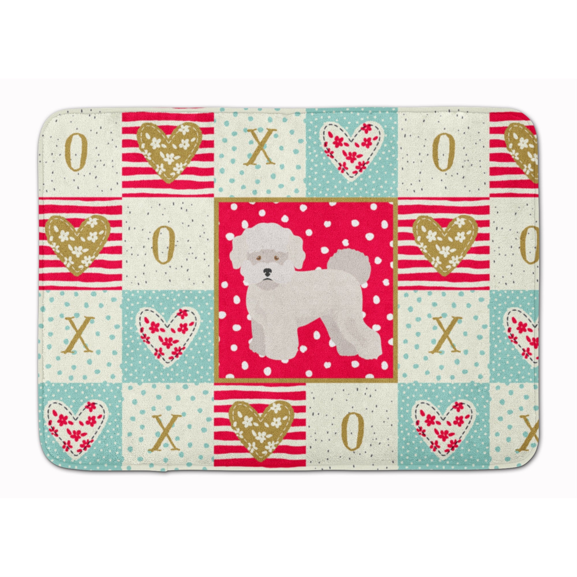 Bichon Fris #2 Love Machine Washable Memory Foam Mat
