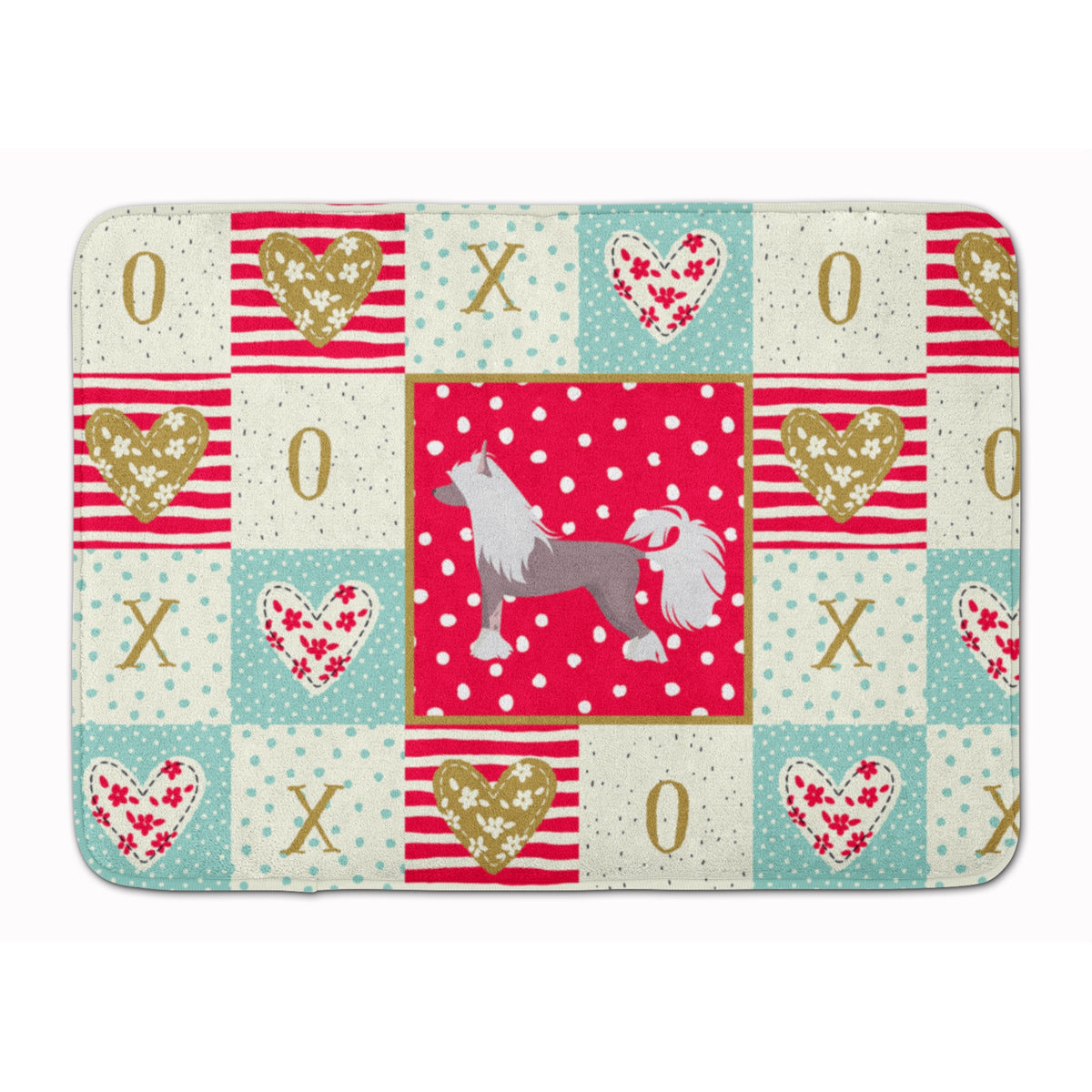 Chinese Crested #2 Love Machine Washable Memory Foam Mat