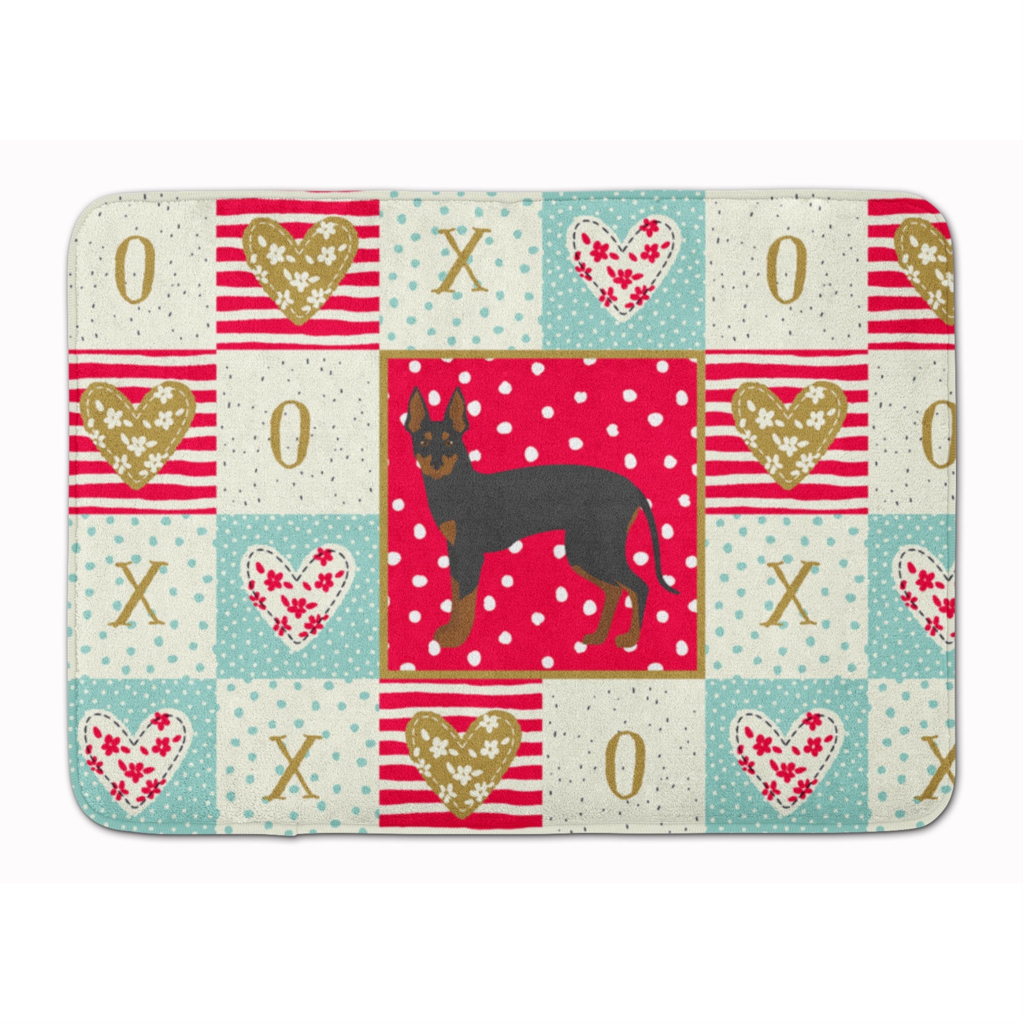 English Toy Terrier #2 Love Machine Washable Memory Foam Mat