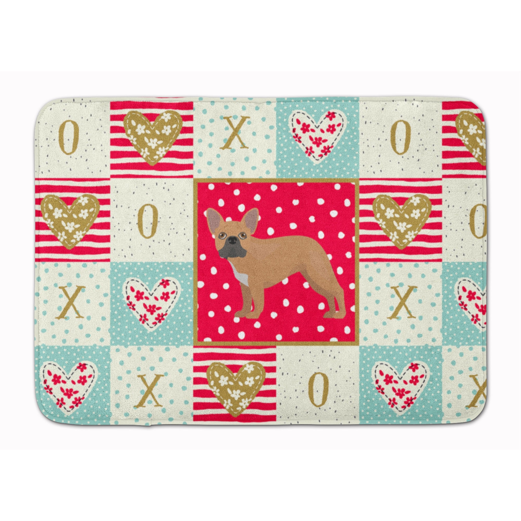 French Bulldog #2 Love Machine Washable Memory Foam Mat