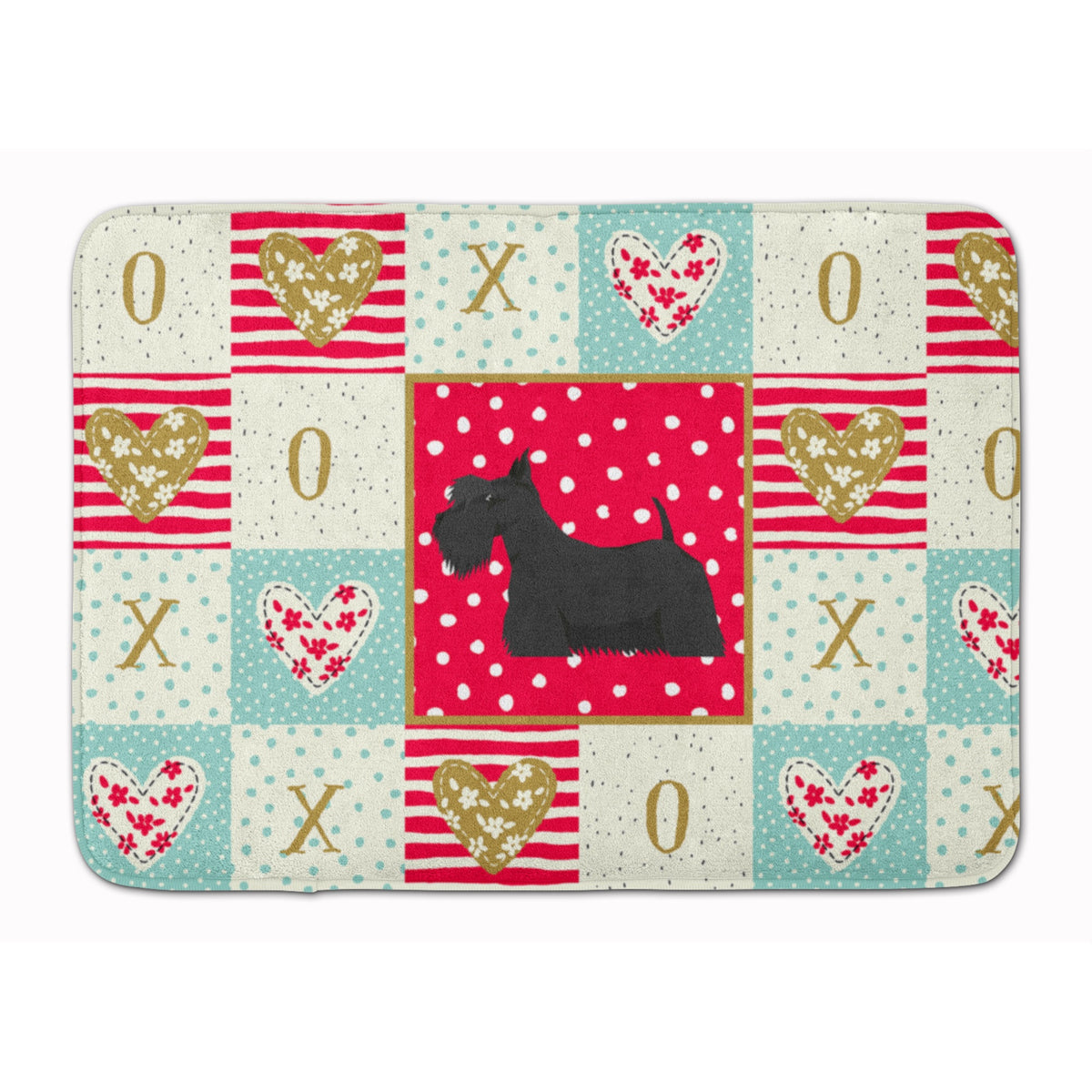 Scottish Terrier Love Machine Washable Memory Foam Mat