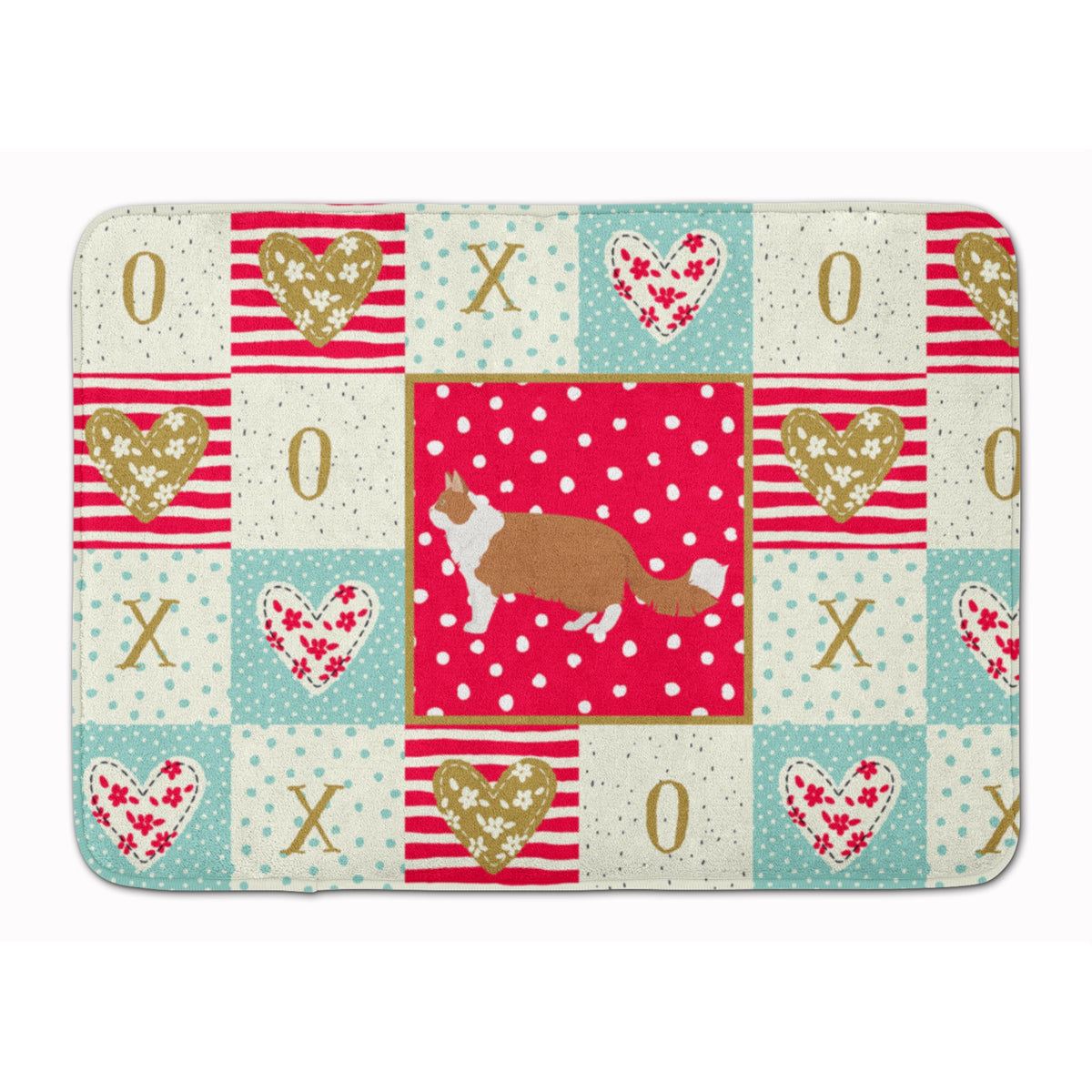 Norwegian Forest #2 Cat Love Machine Washable Memory Foam Mat