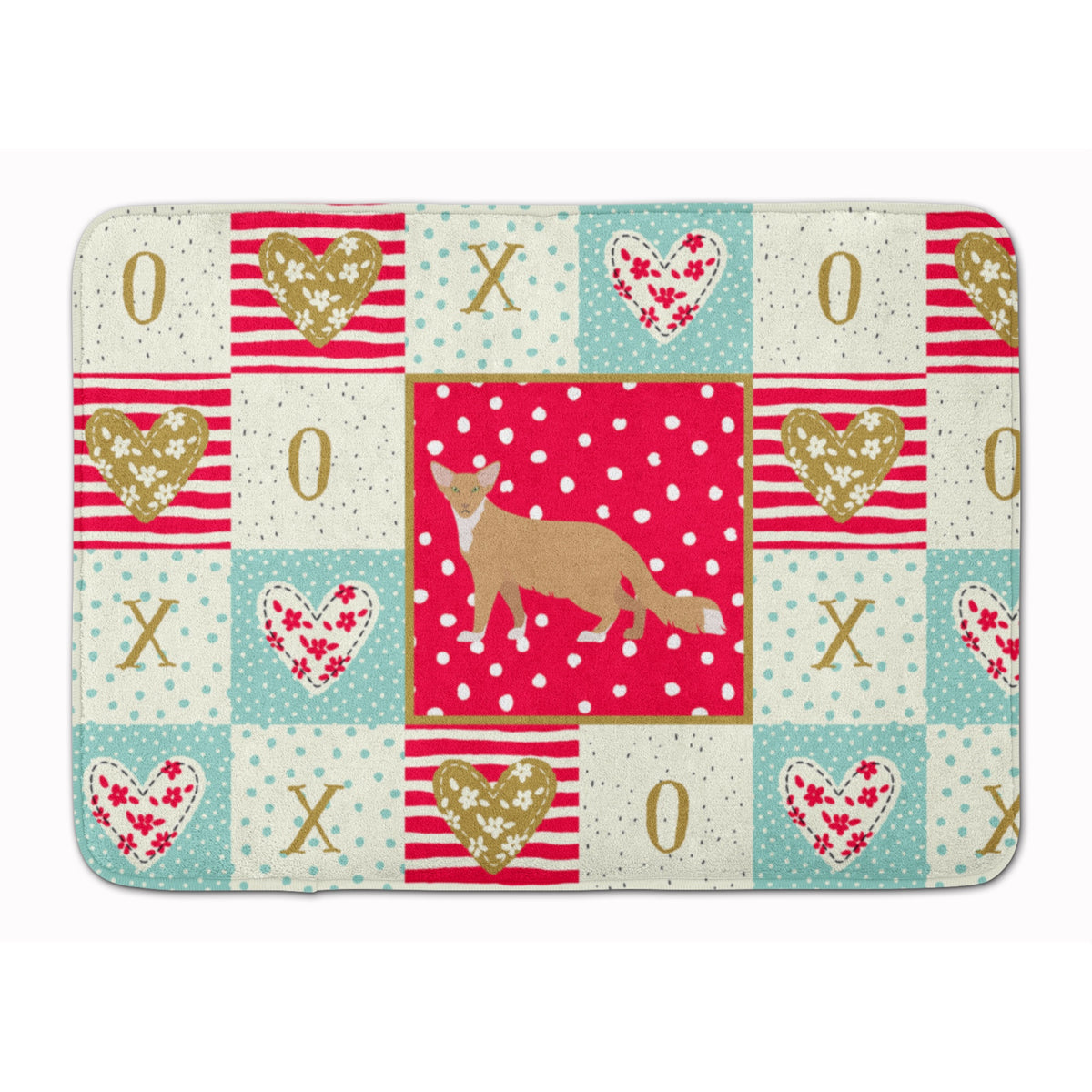 Oriental Longhair #2 Cat Love Machine Washable Memory Foam Mat