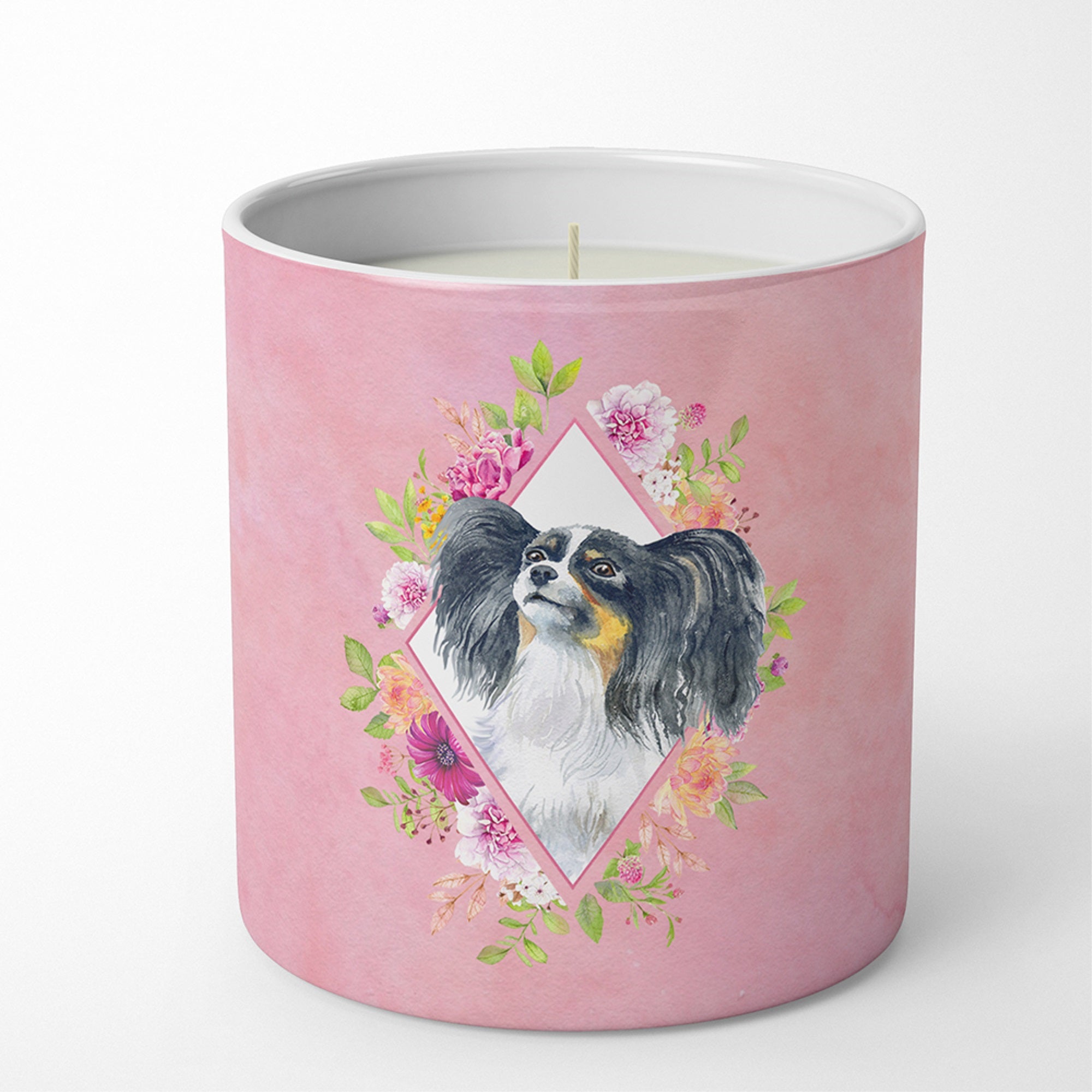 Papillon Pink Flowers 10 Oz Decorative Soy Candle