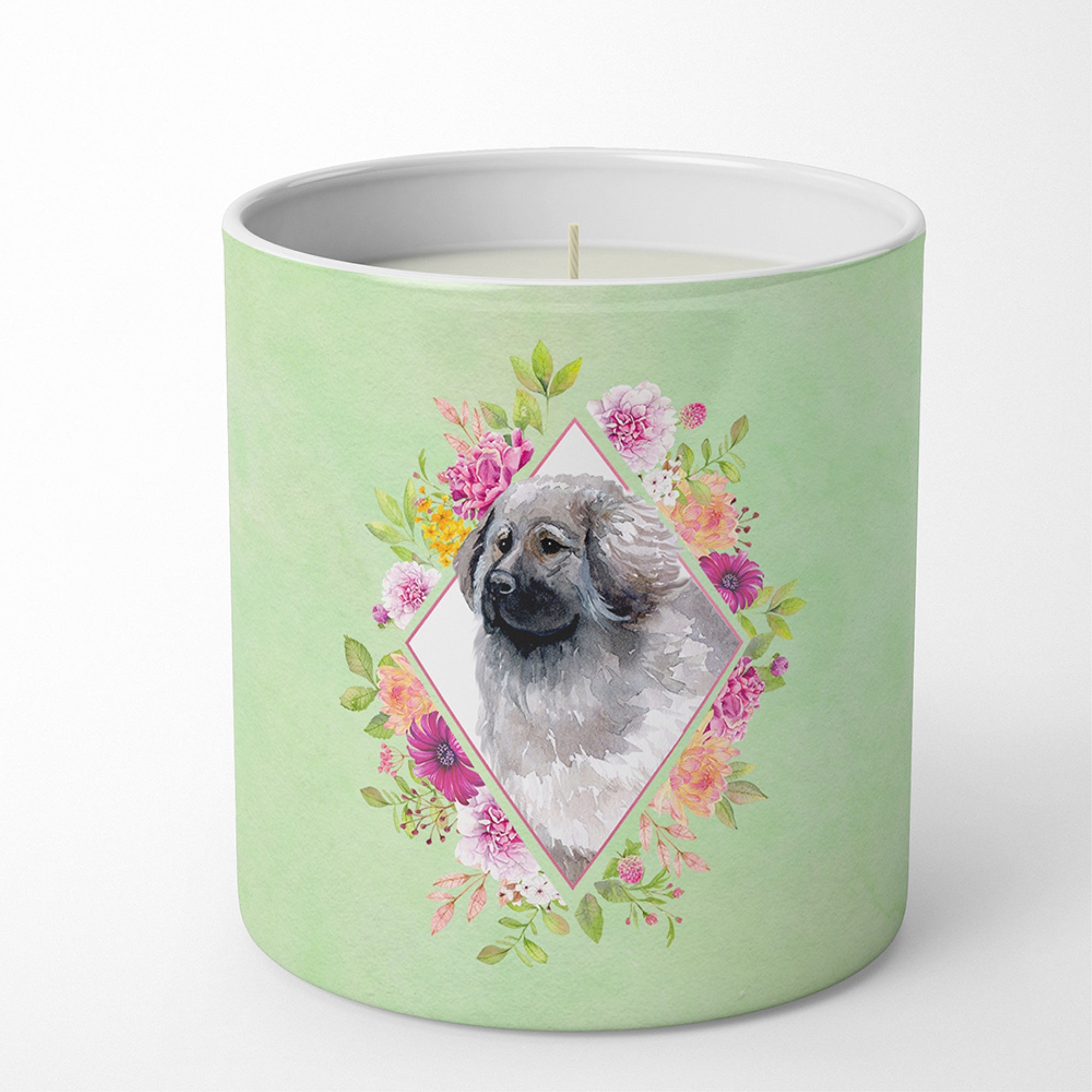 Moscow Watchdog Green Flowers 10 Oz Decorative Soy Candle