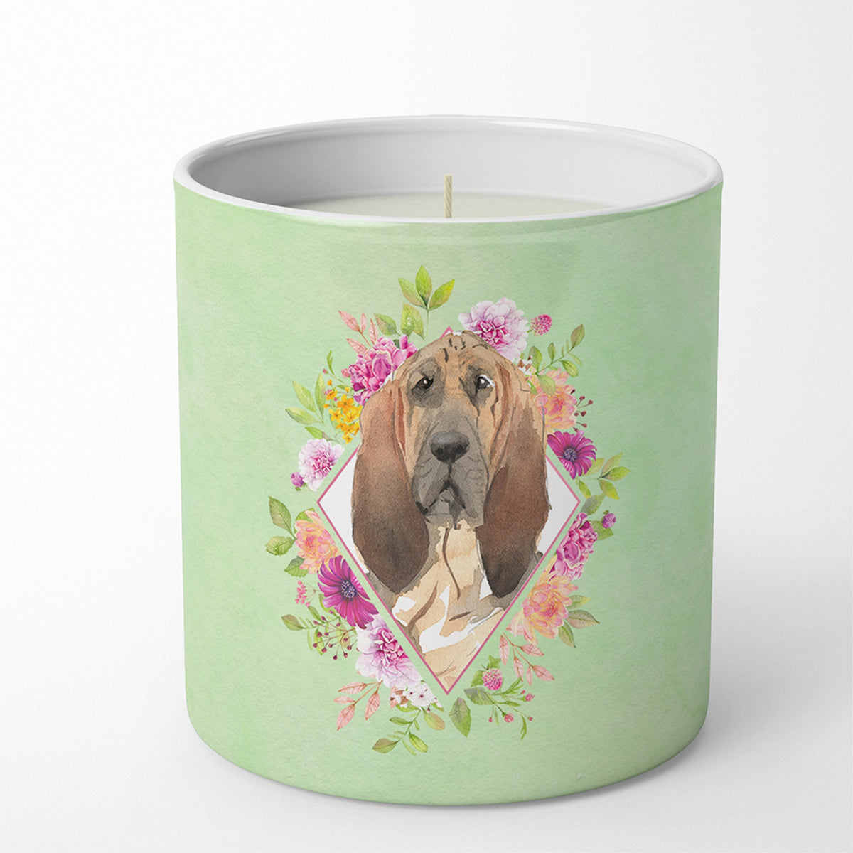 Bloodhound Green Flowers 10 Oz Decorative Soy Candle
