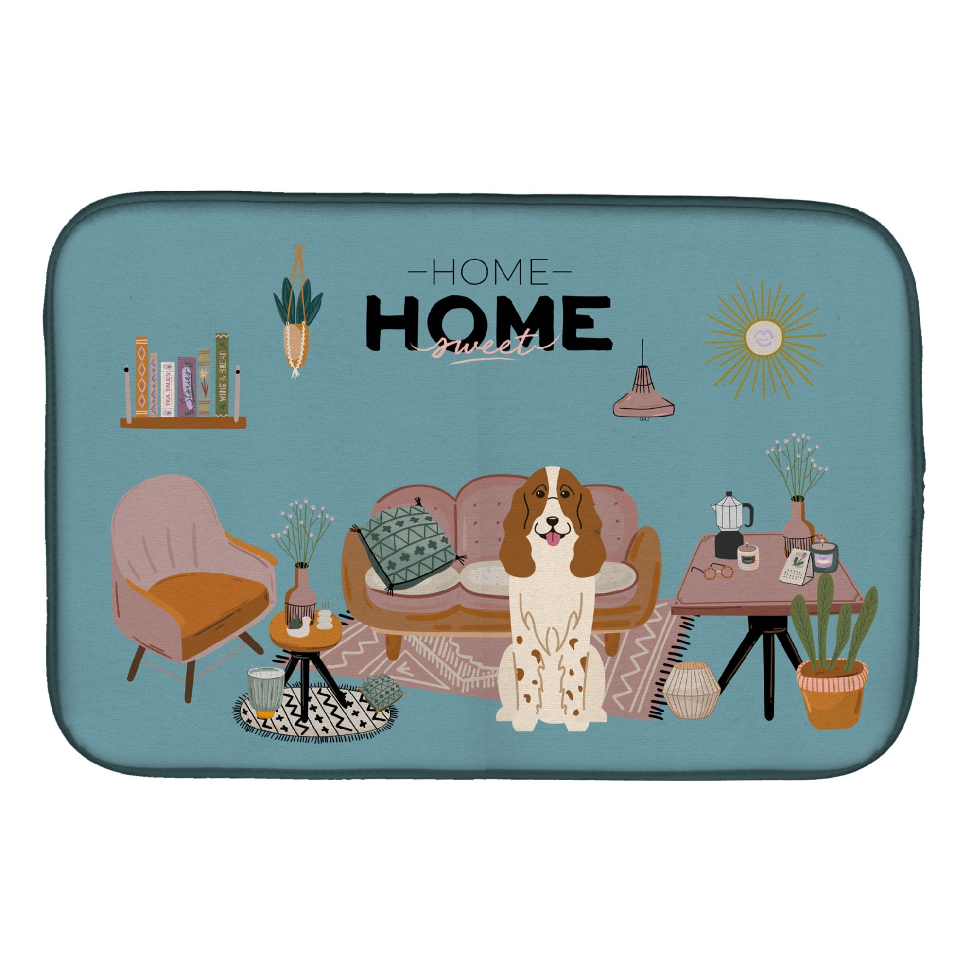 Russian Spaniel Sweet Home Dish Drying Mat