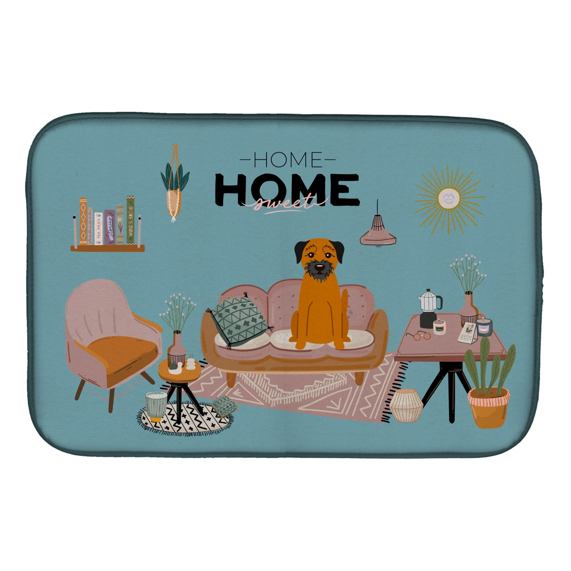 Border Terrier Sweet Home Dish Drying Mat