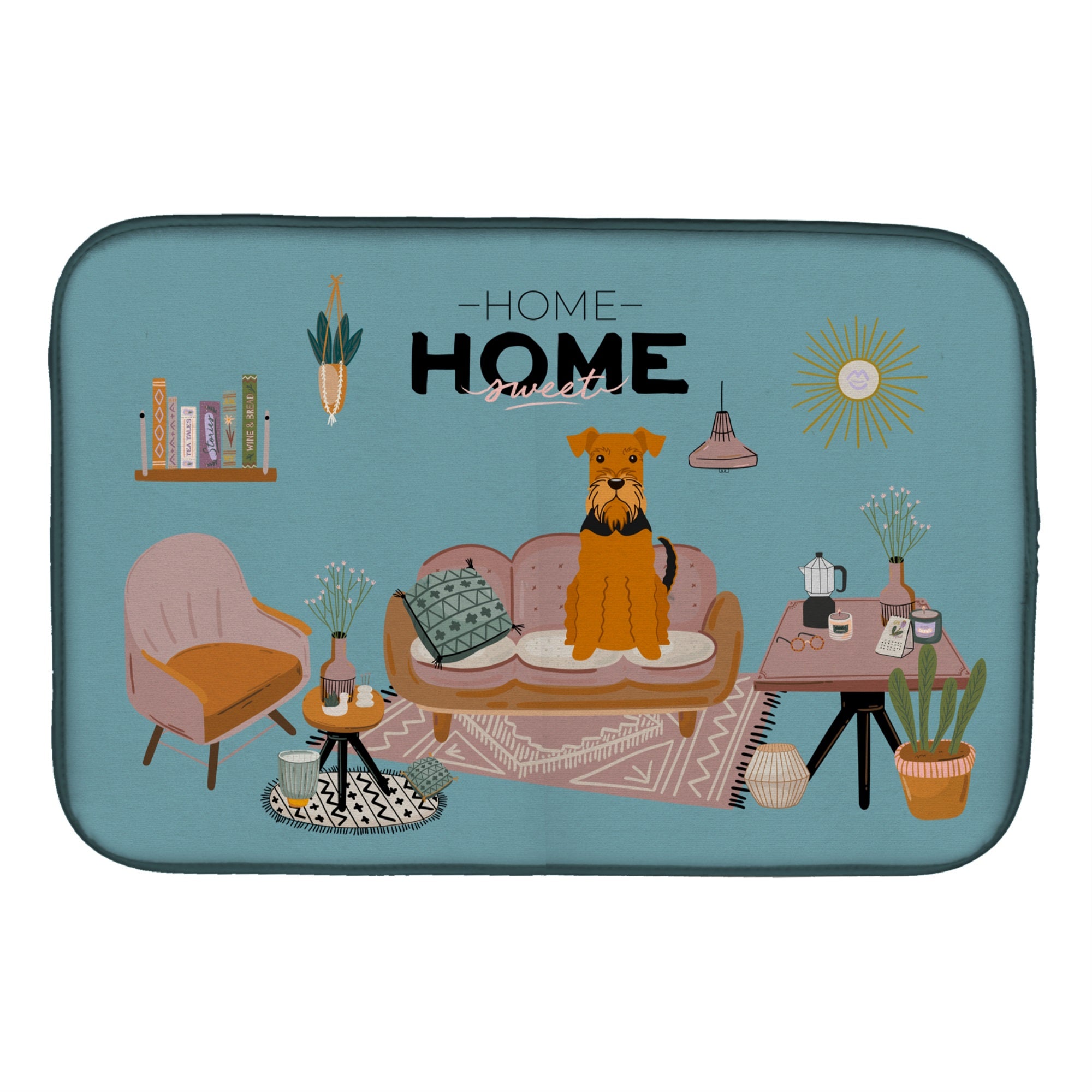 Airedale Sweet Home Dish Drying Mat