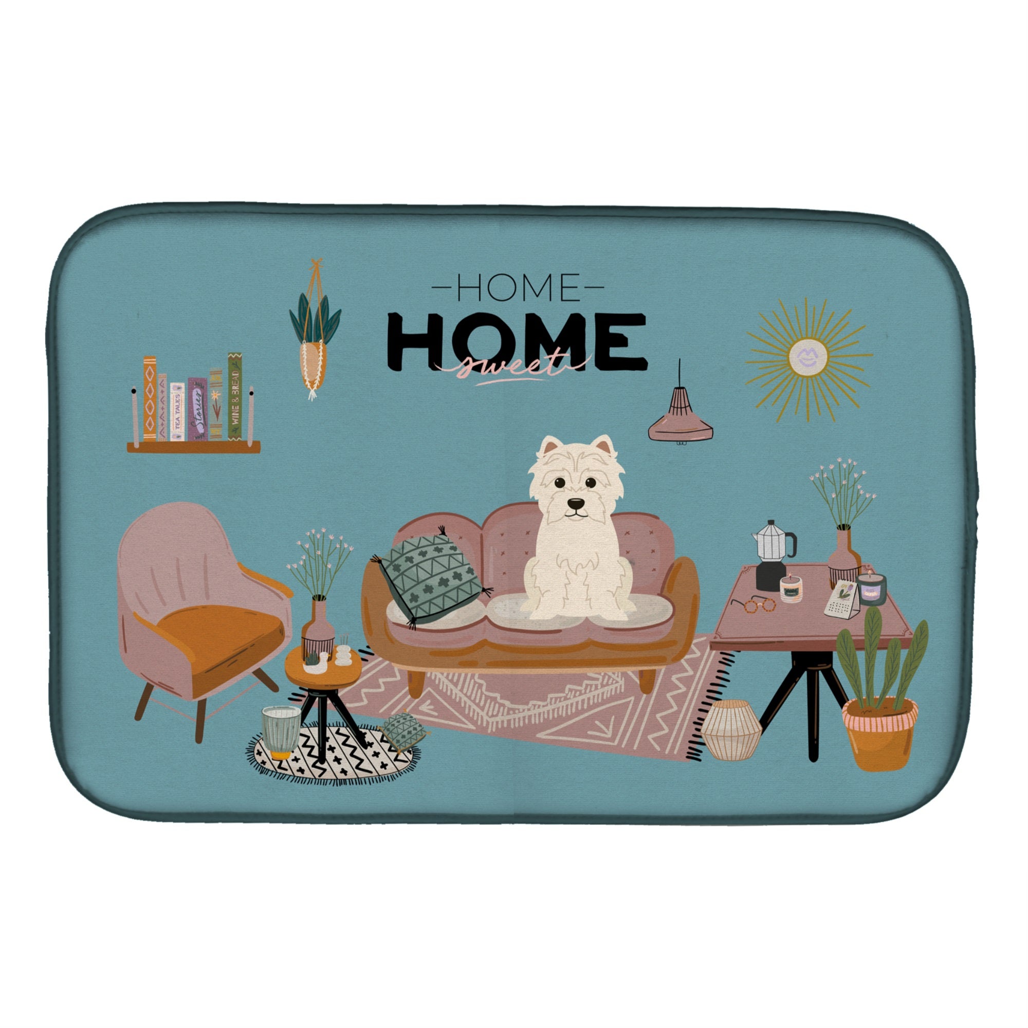 Westie Sweet Home Dish Drying Mat
