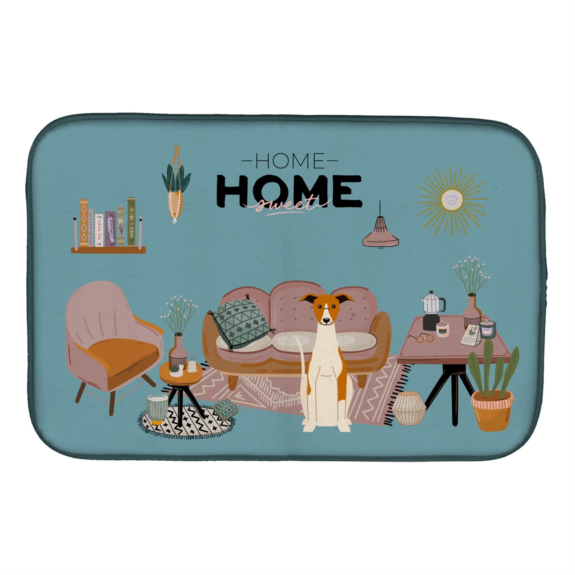 Whippet Sweet Home Dish Drying Mat