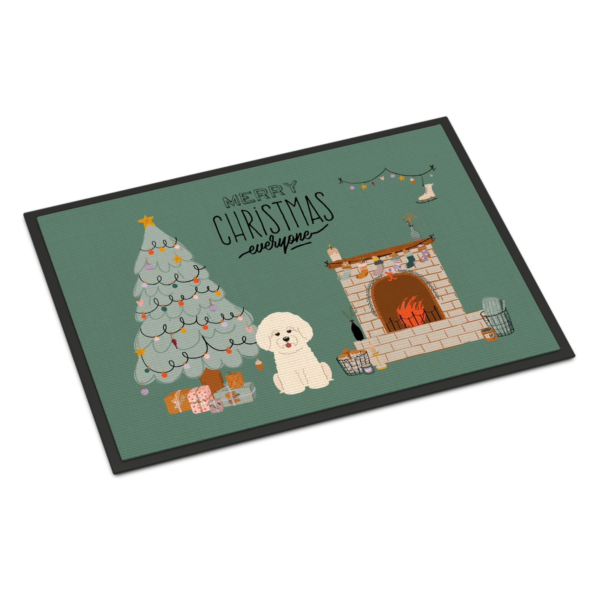 Bichon Frise Christmas Everyone Indoor Or Outdoor Mat 24X36