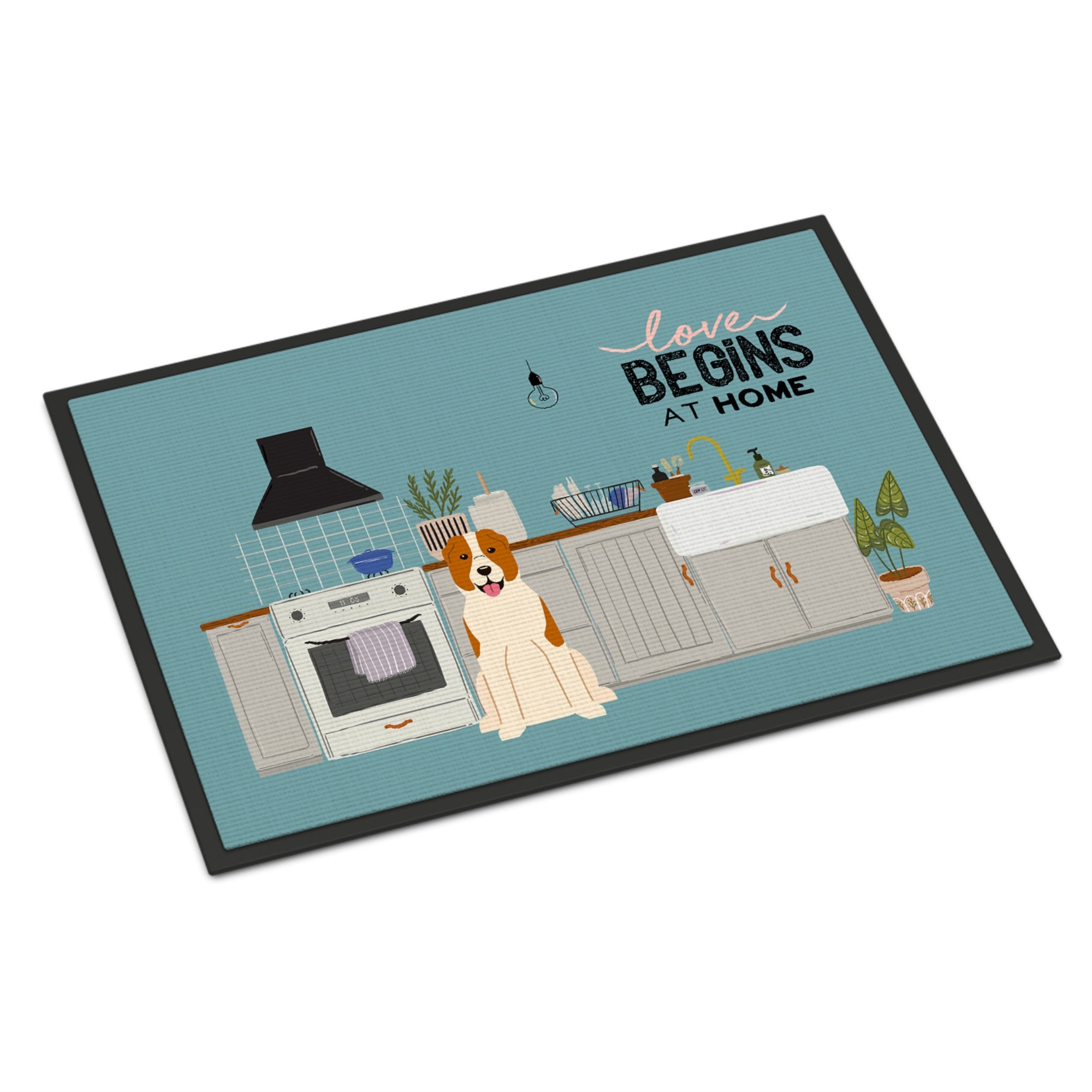 Central Asian Shepherd Dog Kitchen Scene Indoor Or Outdoor Mat 24X36