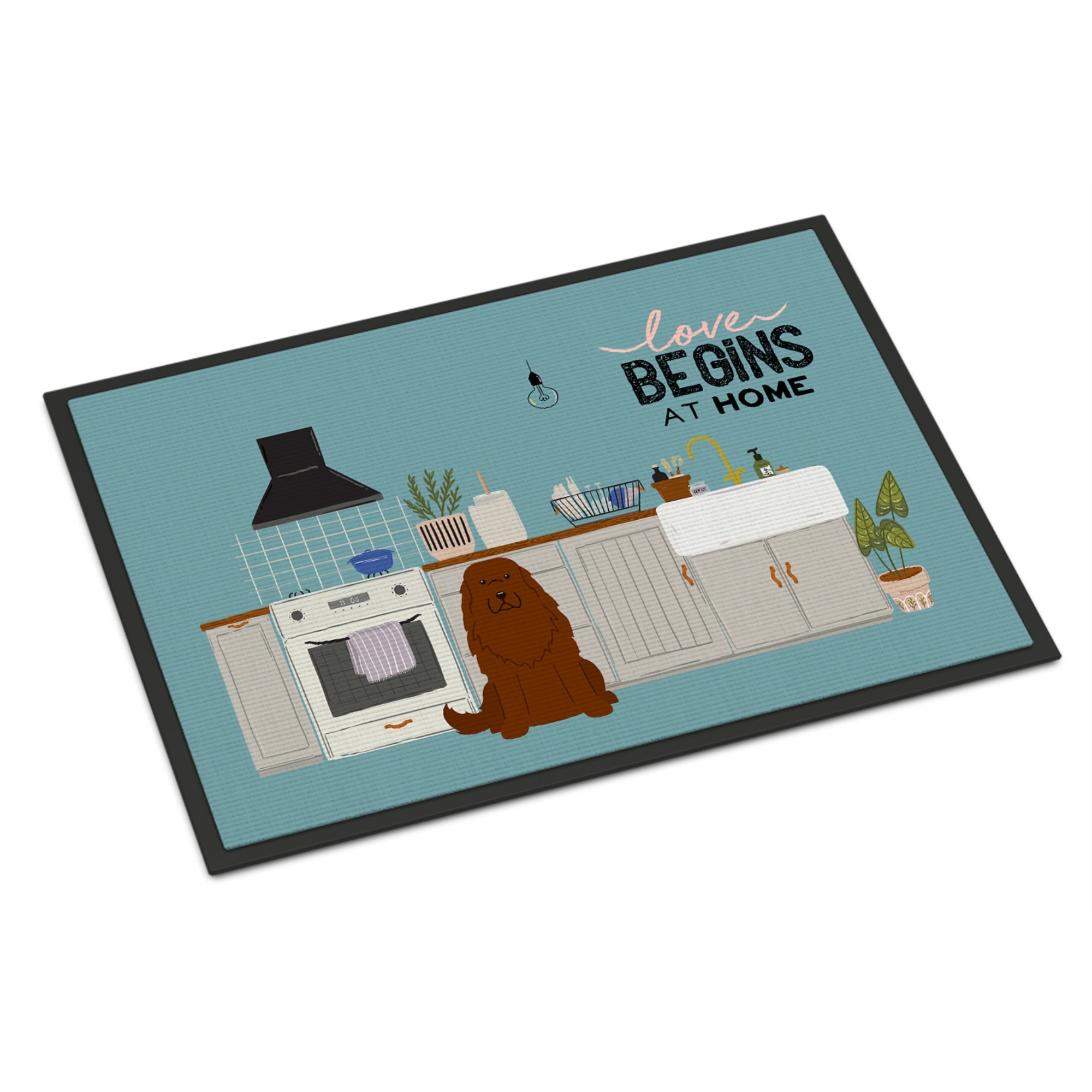 Caucasian Shepherd Dog Kitchen Scene Indoor Or Outdoor Mat 24X36