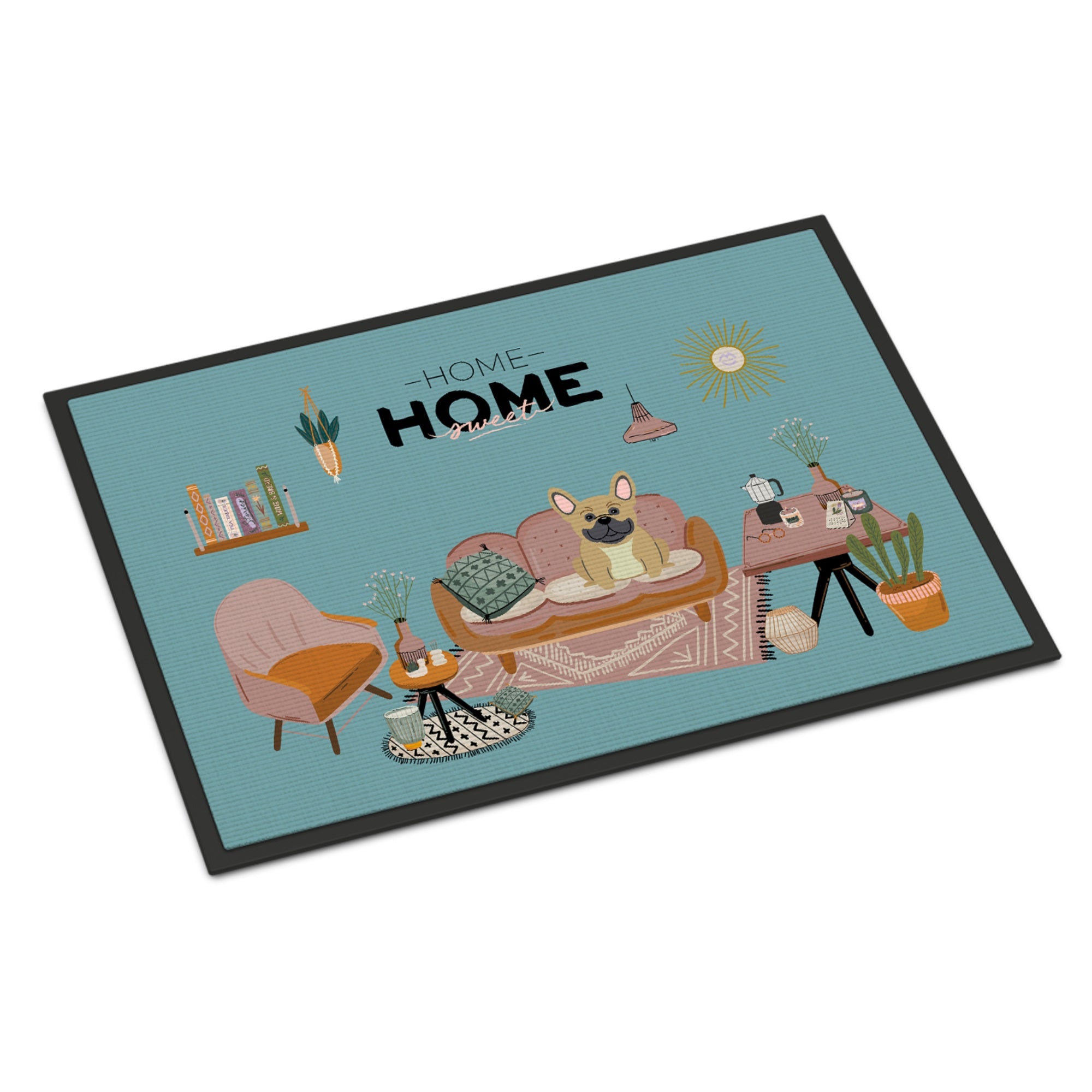 Cream French Bulldog Sweet Home Indoor Or Outdoor Mat 24X36