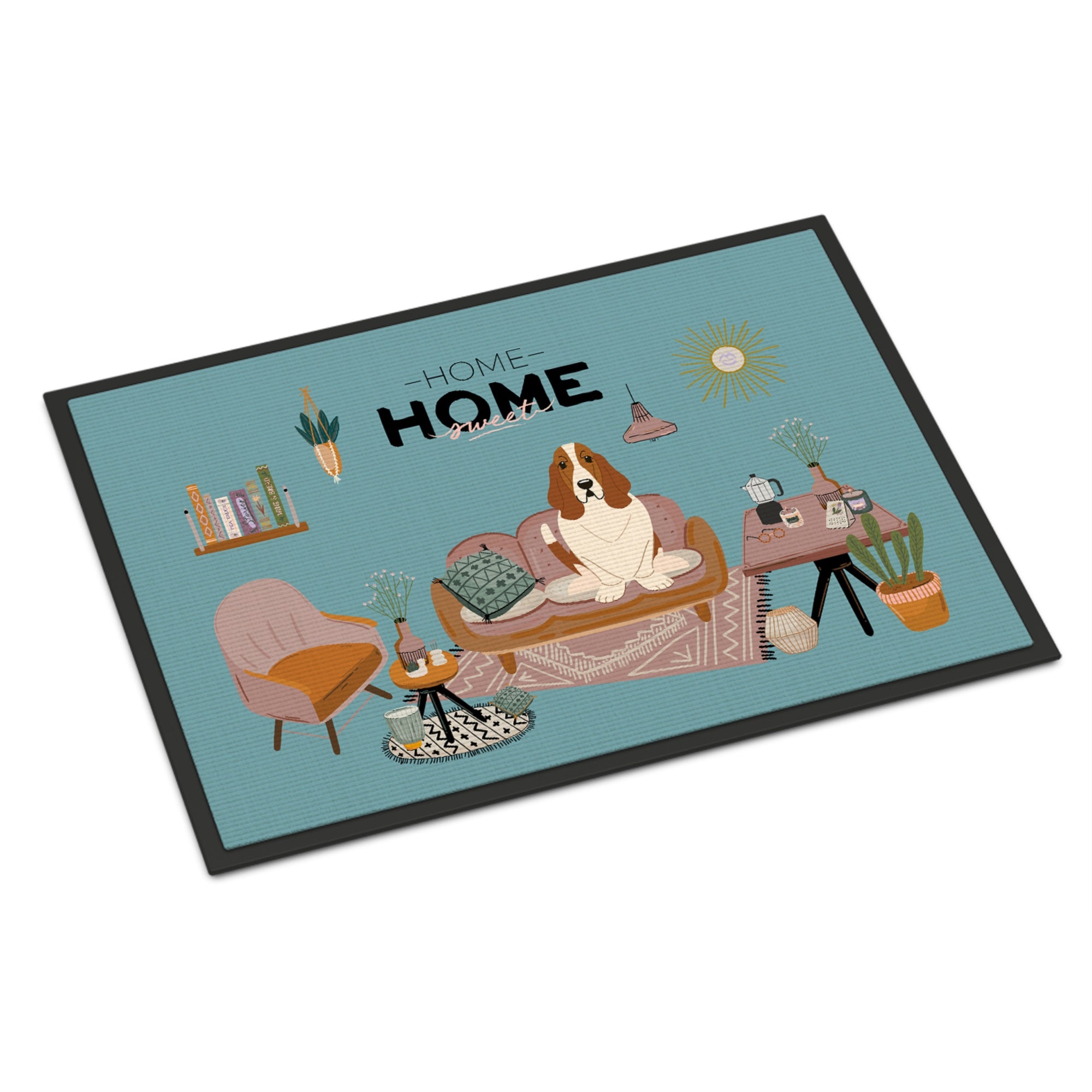 Basset Hound Sweet Home Indoor Or Outdoor Mat 24X36