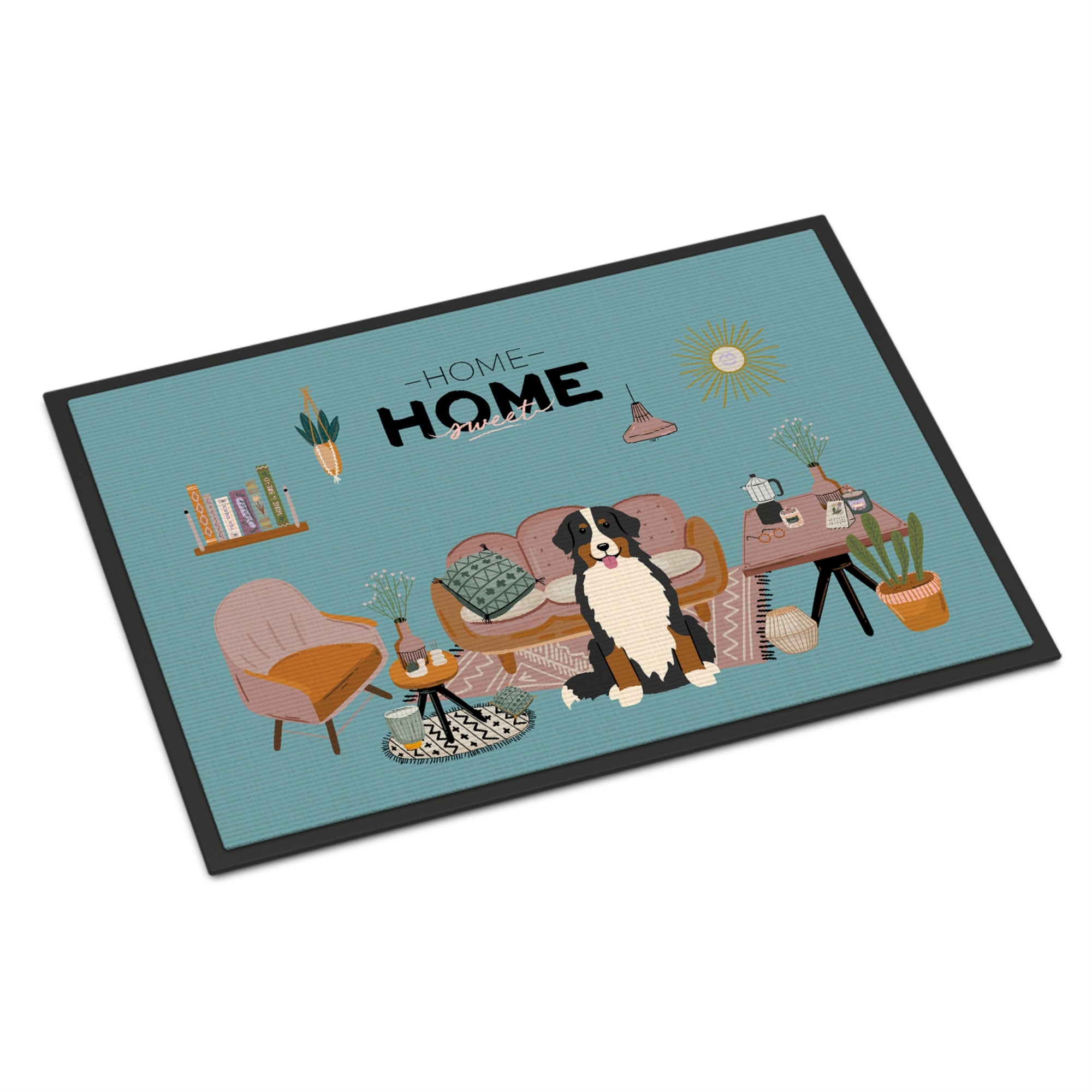 Bernese Mountain Dog Sweet Home Indoor Or Outdoor Mat 24X36