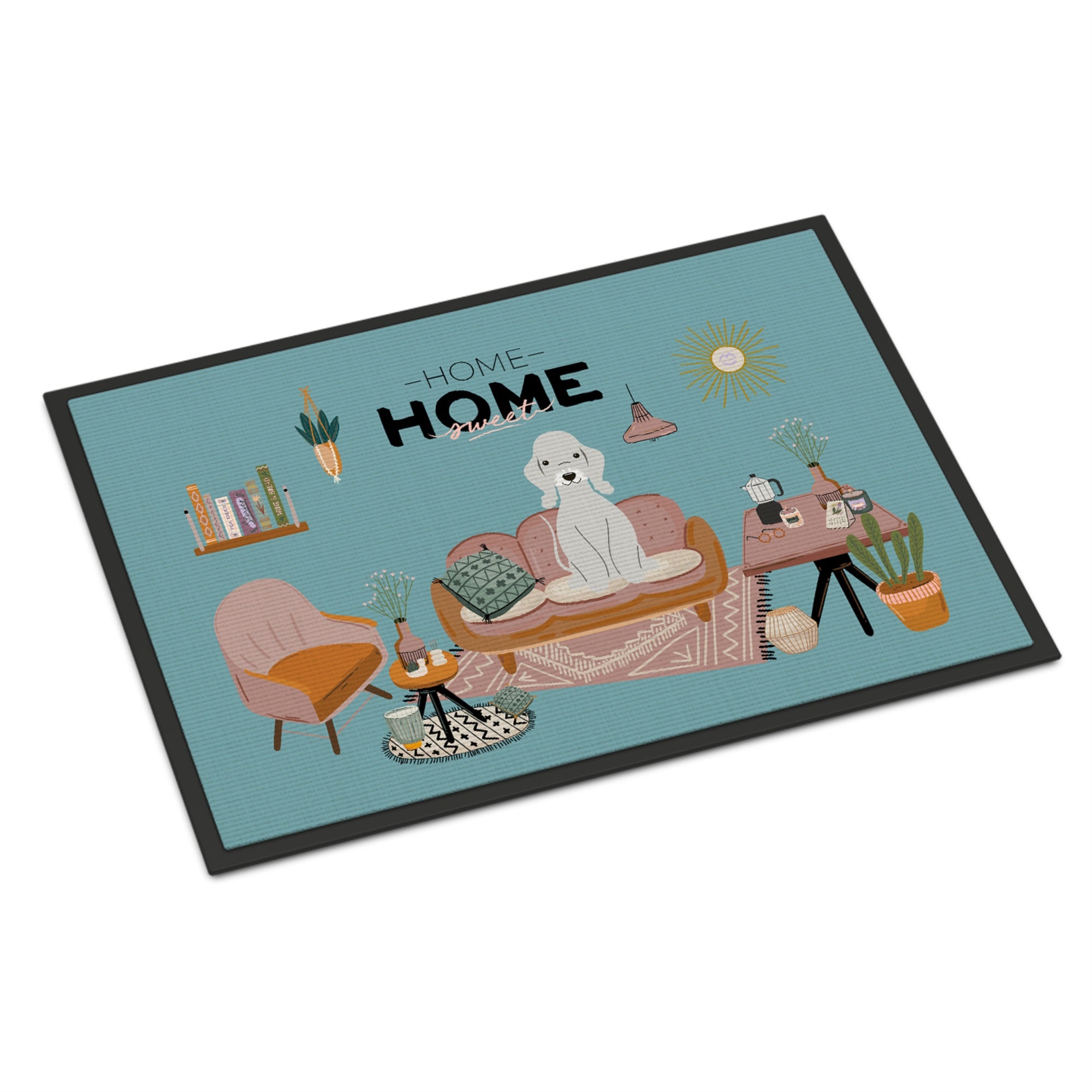 Blue Bedlington Terrier Sweet Home Indoor Or Outdoor Mat 24X36