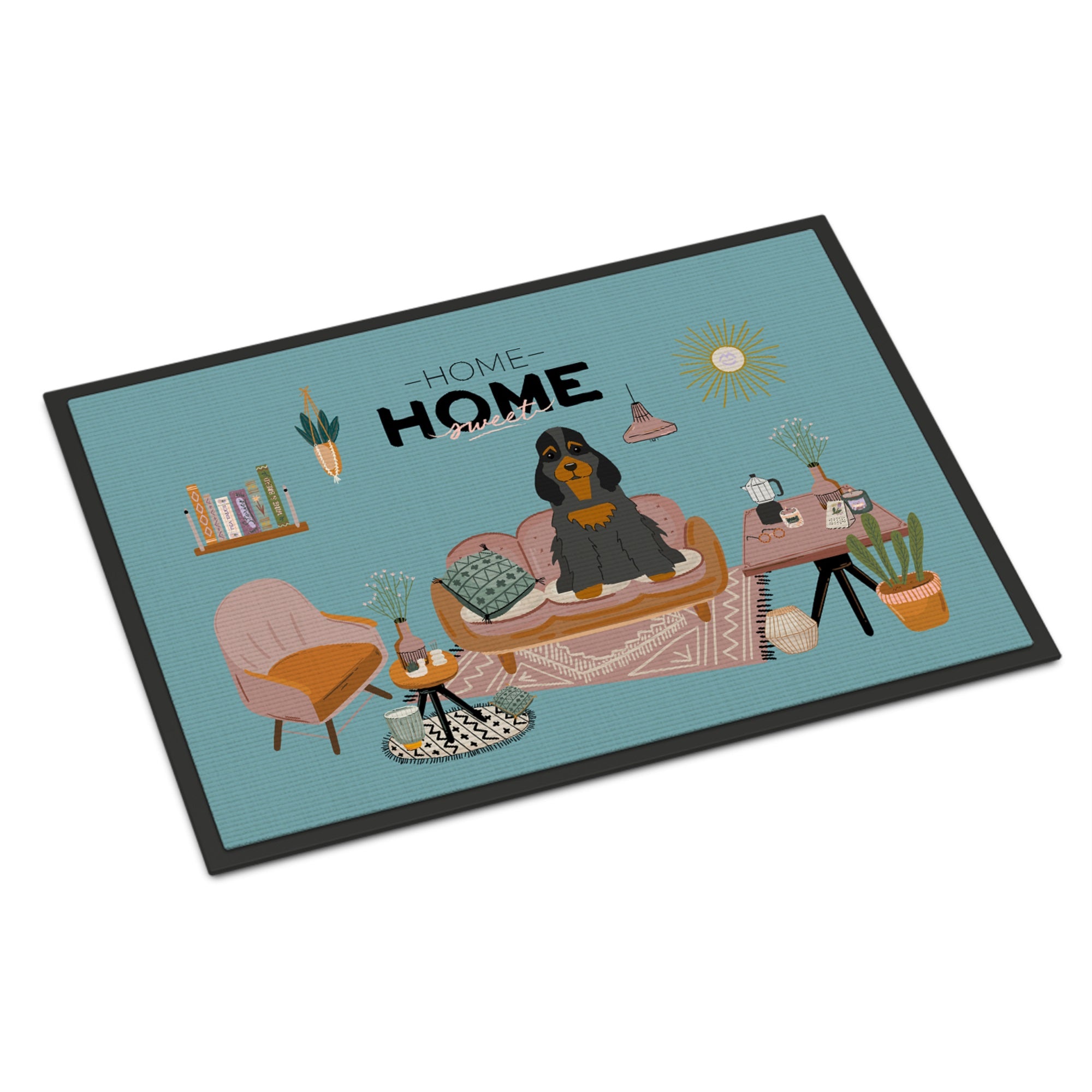 Black Tan Cocker Spaniel Sweet Home Indoor Or Outdoor Mat 24X36