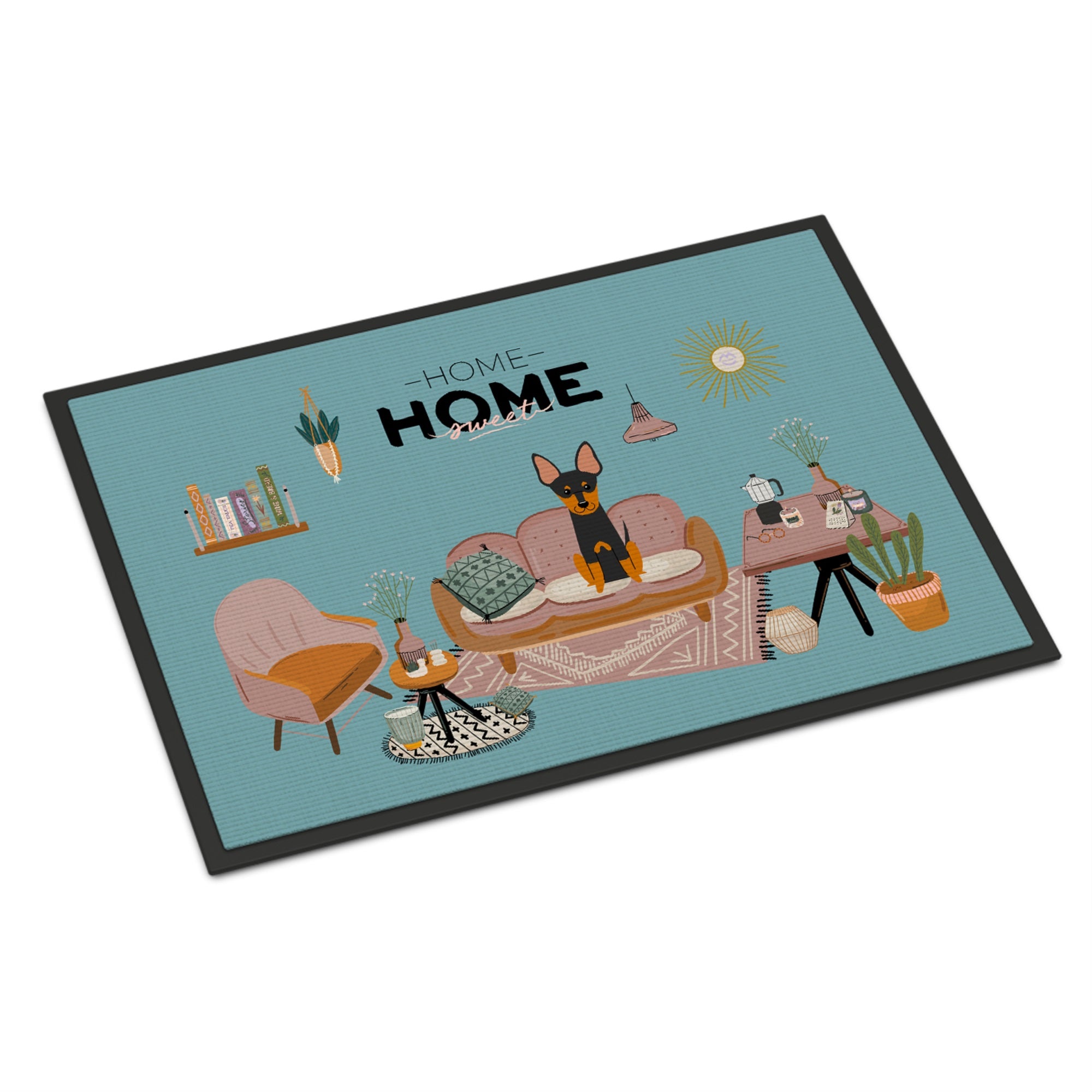 English Toy Terrier Sweet Home Indoor Or Outdoor Mat 24X36