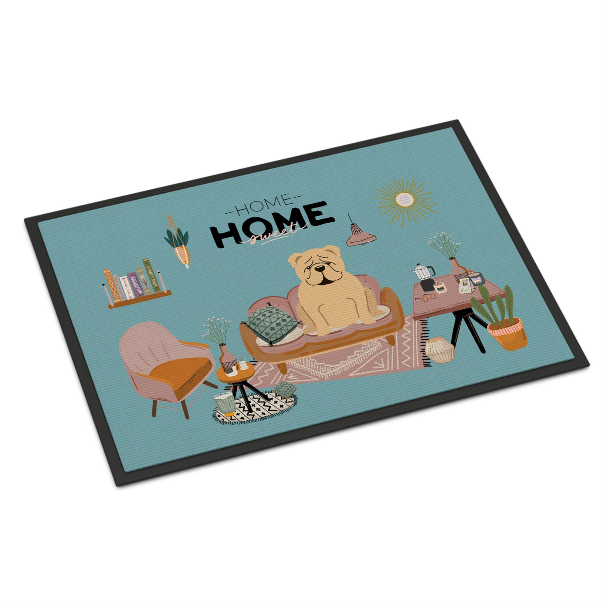 Fawn English Bulldog Sweet Home Indoor Or Outdoor Mat 24X36