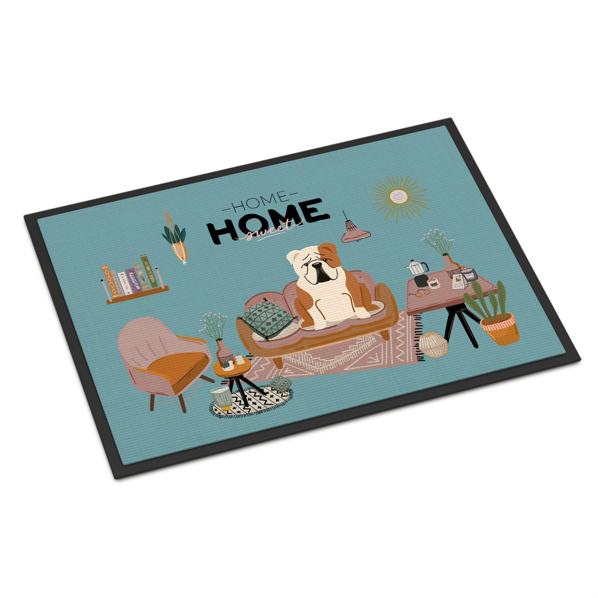 Fawn White English Bulldog Sweet Home Indoor Or Outdoor Mat 24X36