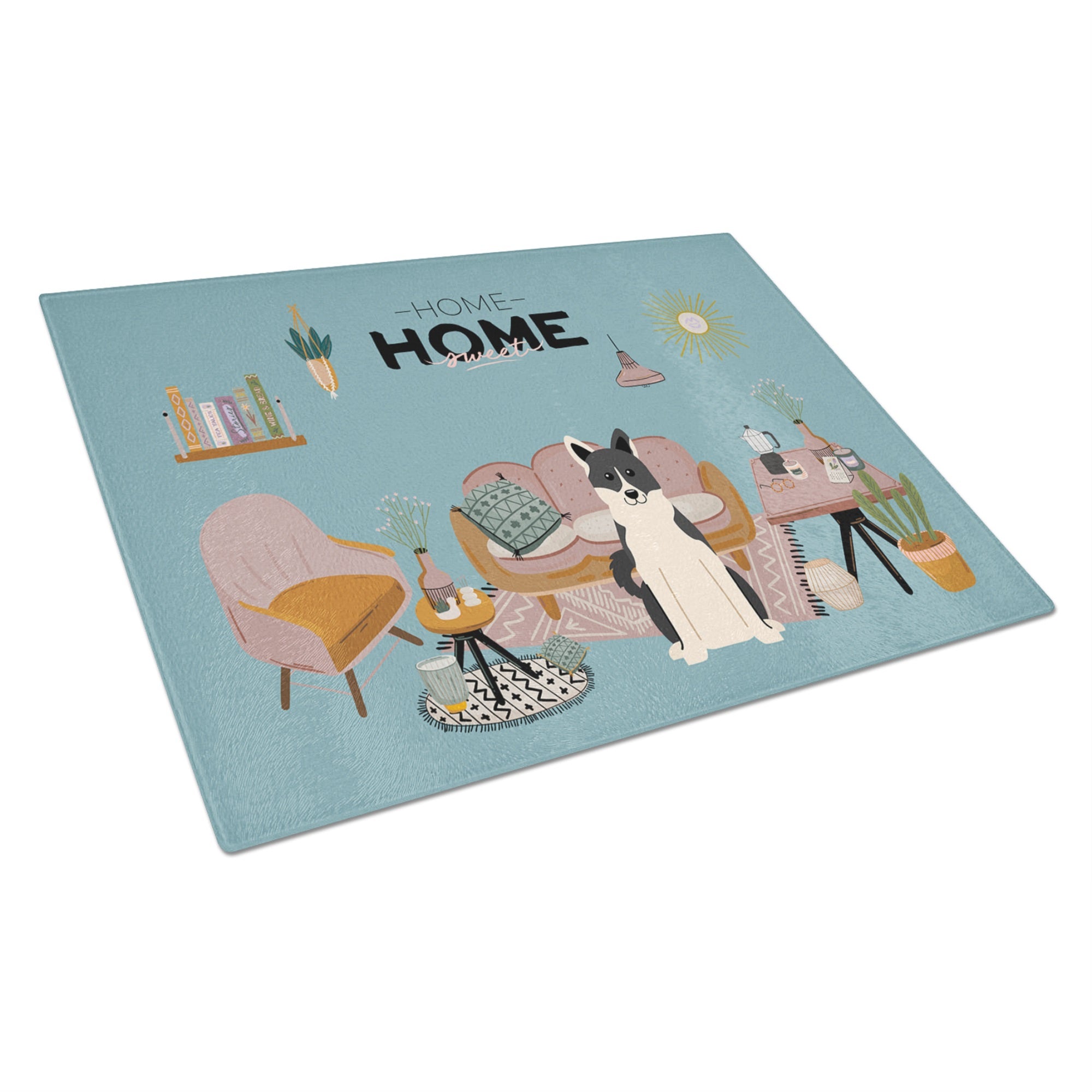 Russo-European Laika Spitz Sweet Home Glass Cutting Board Large