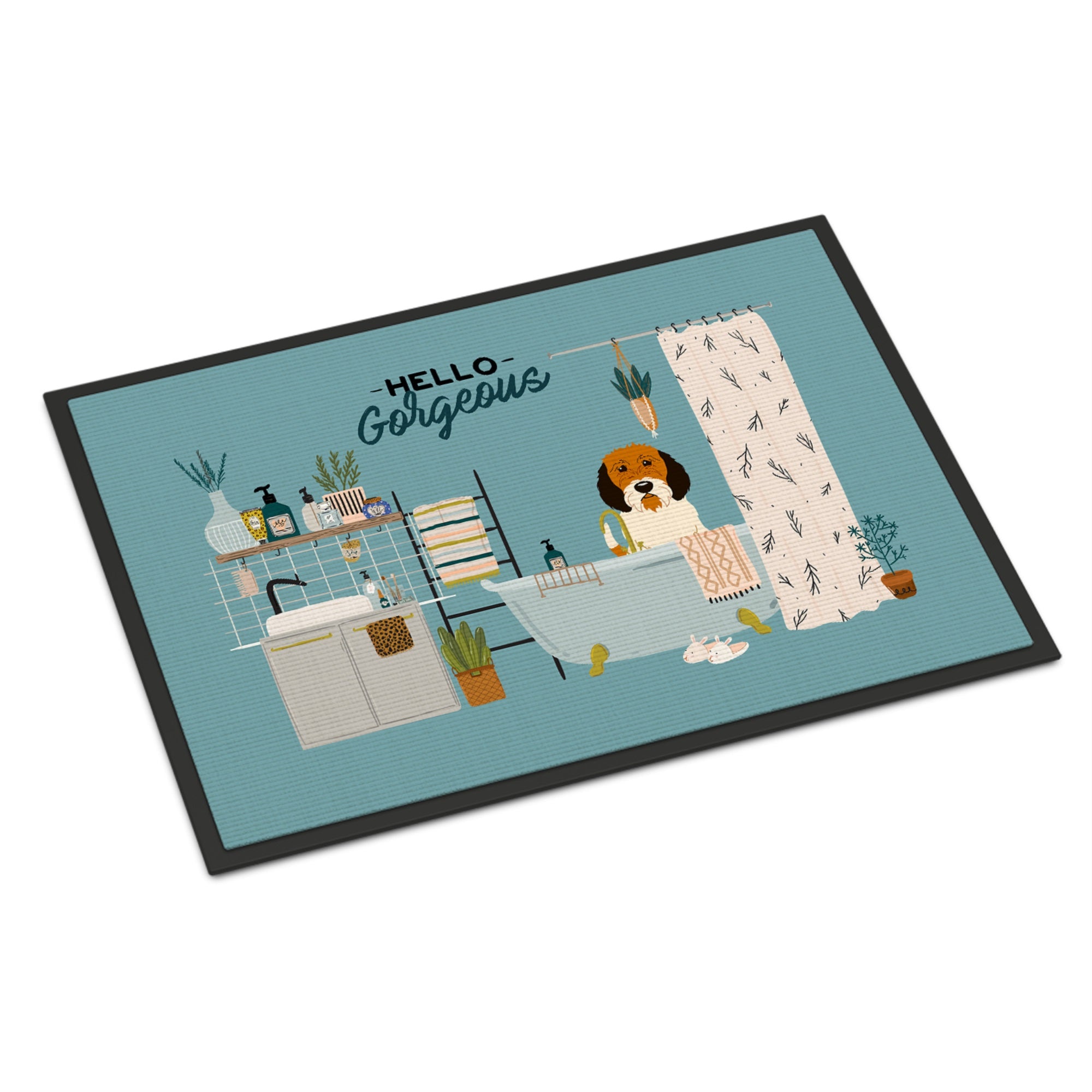 Petit Basset Griffon Veenden In Bathtub Indoor Or Outdoor Mat 18X27