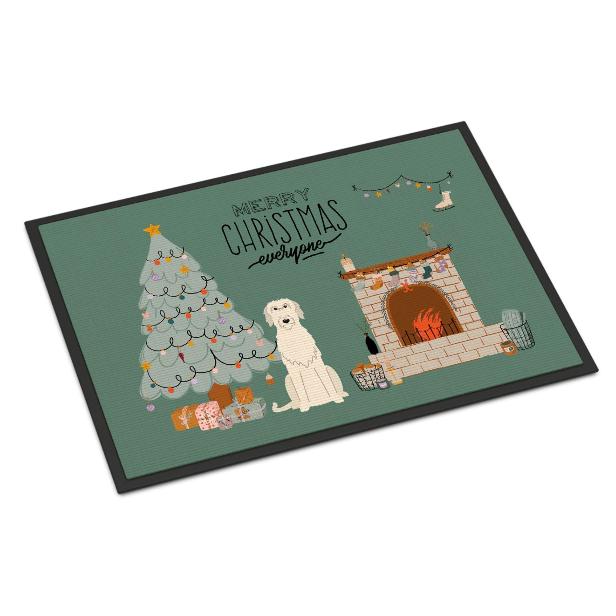 Irish Wolfhound Christmas Everyone Indoor Or Outdoor Mat 18X27