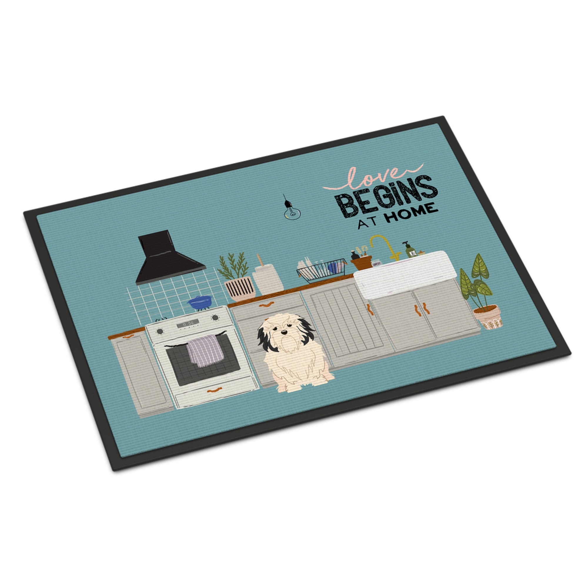 Lowchen Kitchen Scene Indoor Or Outdoor Mat 18X27