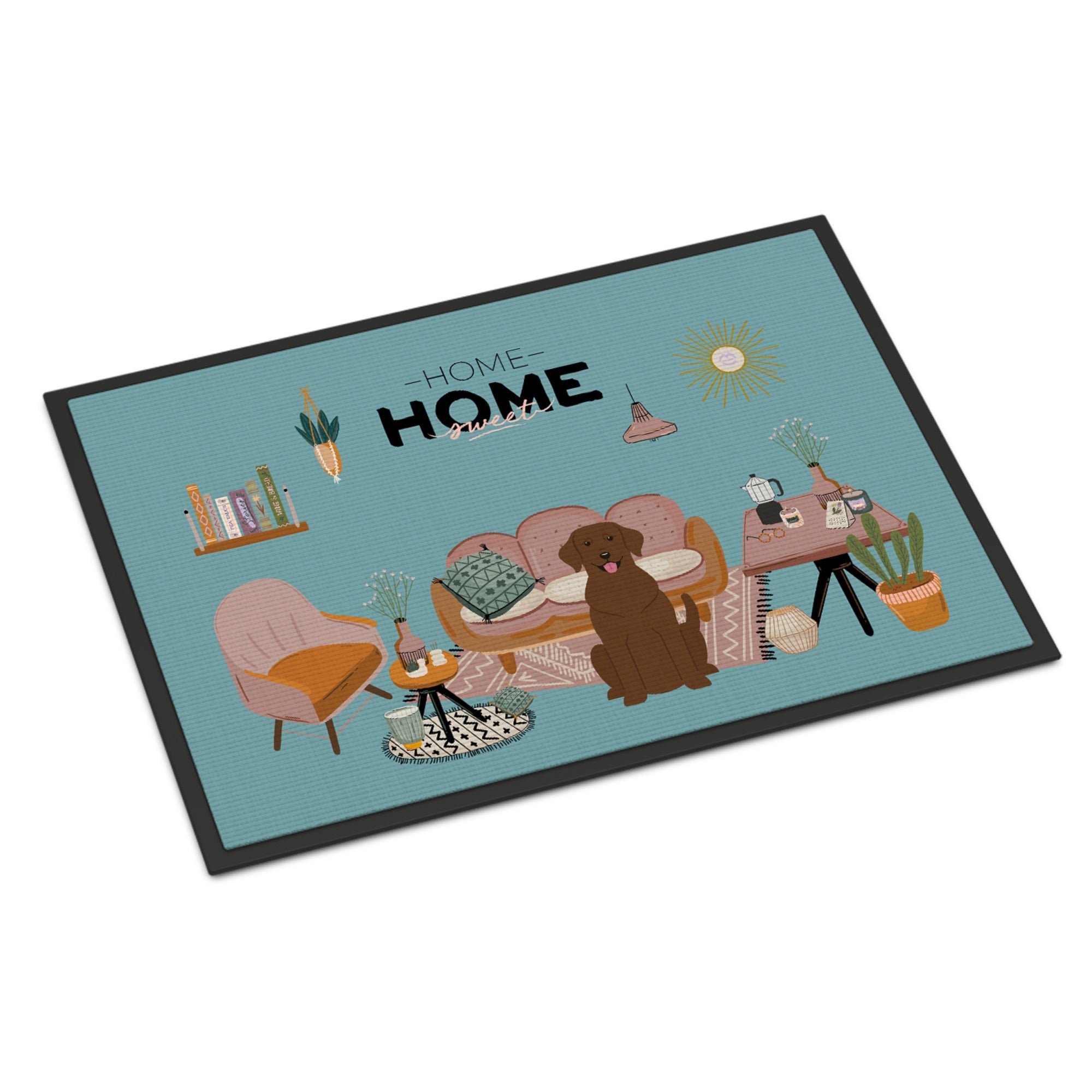 Chocolate Labrador Sweet Home Indoor Or Outdoor Mat 18X27
