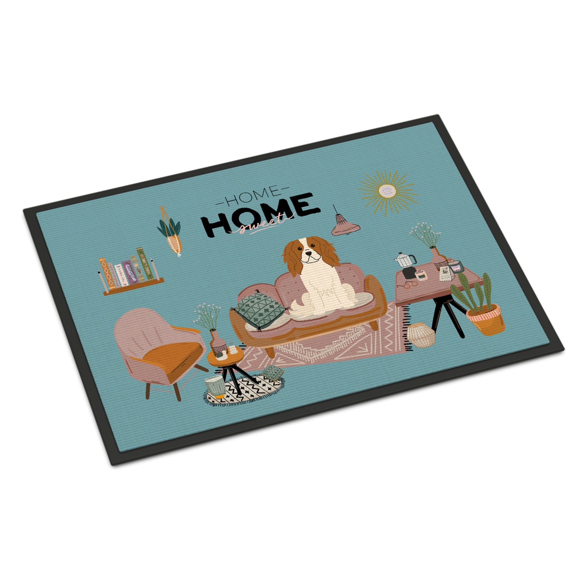 Cavalier Spaniel Sweet Home Indoor Or Outdoor Mat 18X27