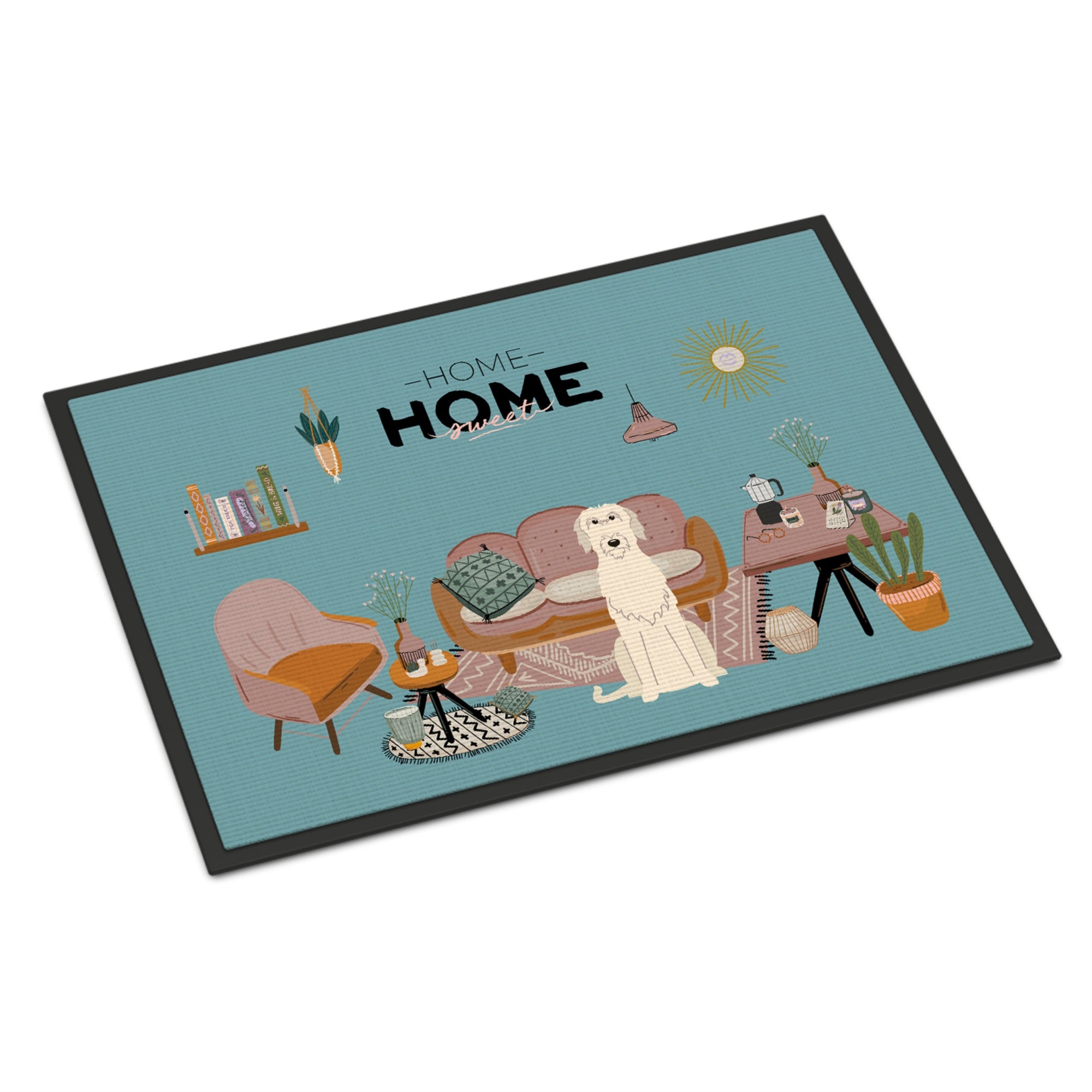 Irish Wolfhound Sweet Home Indoor Or Outdoor Mat 18X27