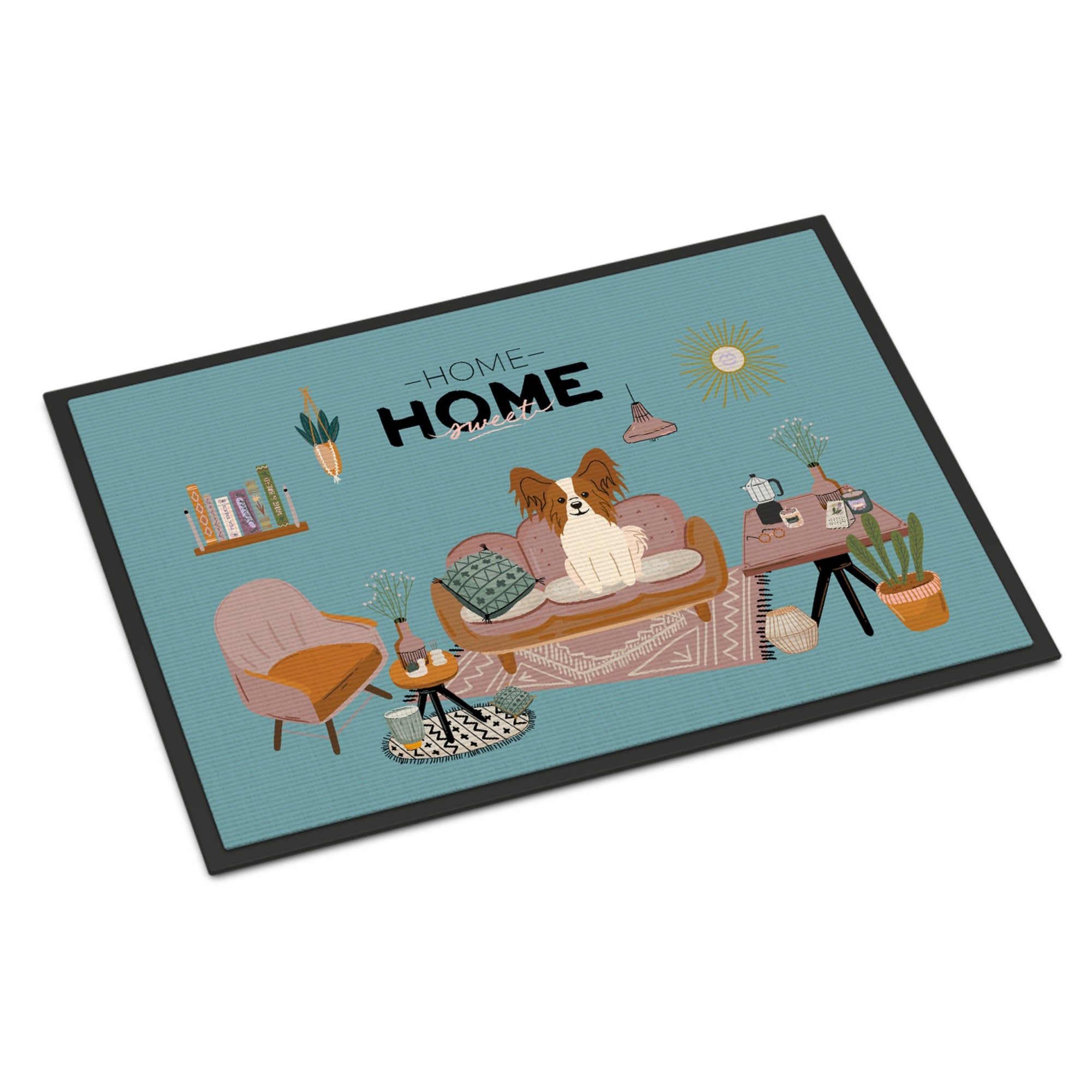 Red White Papillon Sweet Home Indoor Or Outdoor Mat 18X27