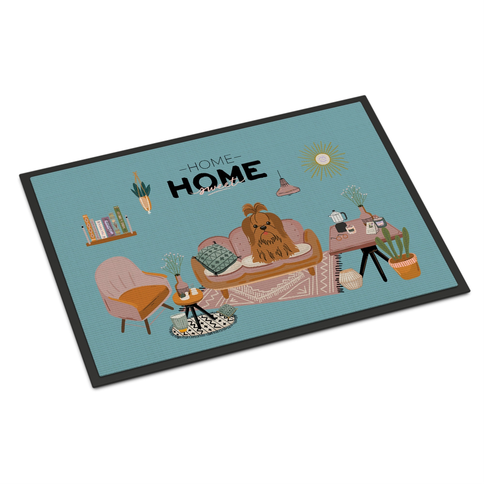 Silver Chocolate Shih Tzu Sweet Home Indoor Or Outdoor Mat 18X27
