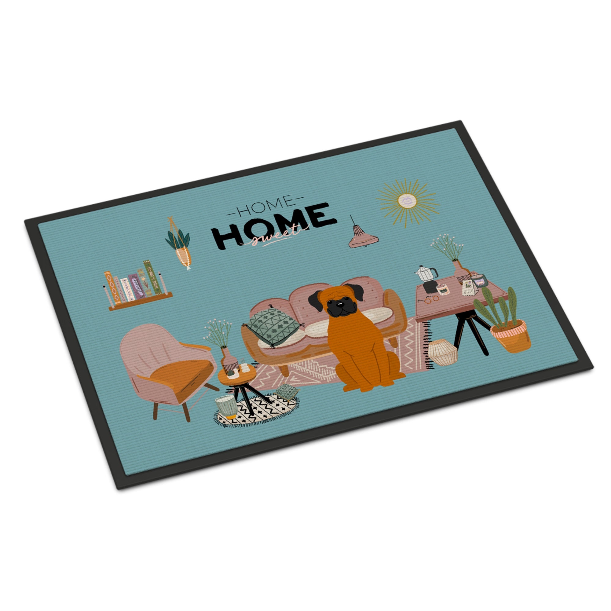 Fawn Boxer Sweet Home Indoor Or Outdoor Mat 18X27