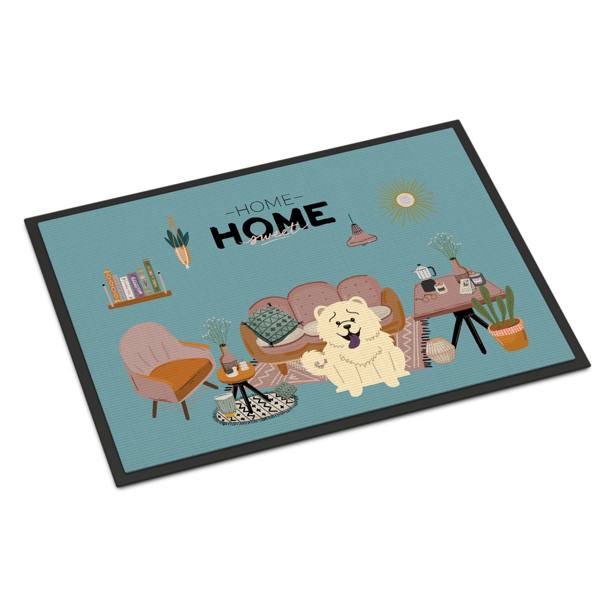 White Chow Chow Sweet Home Indoor Or Outdoor Mat 18X27